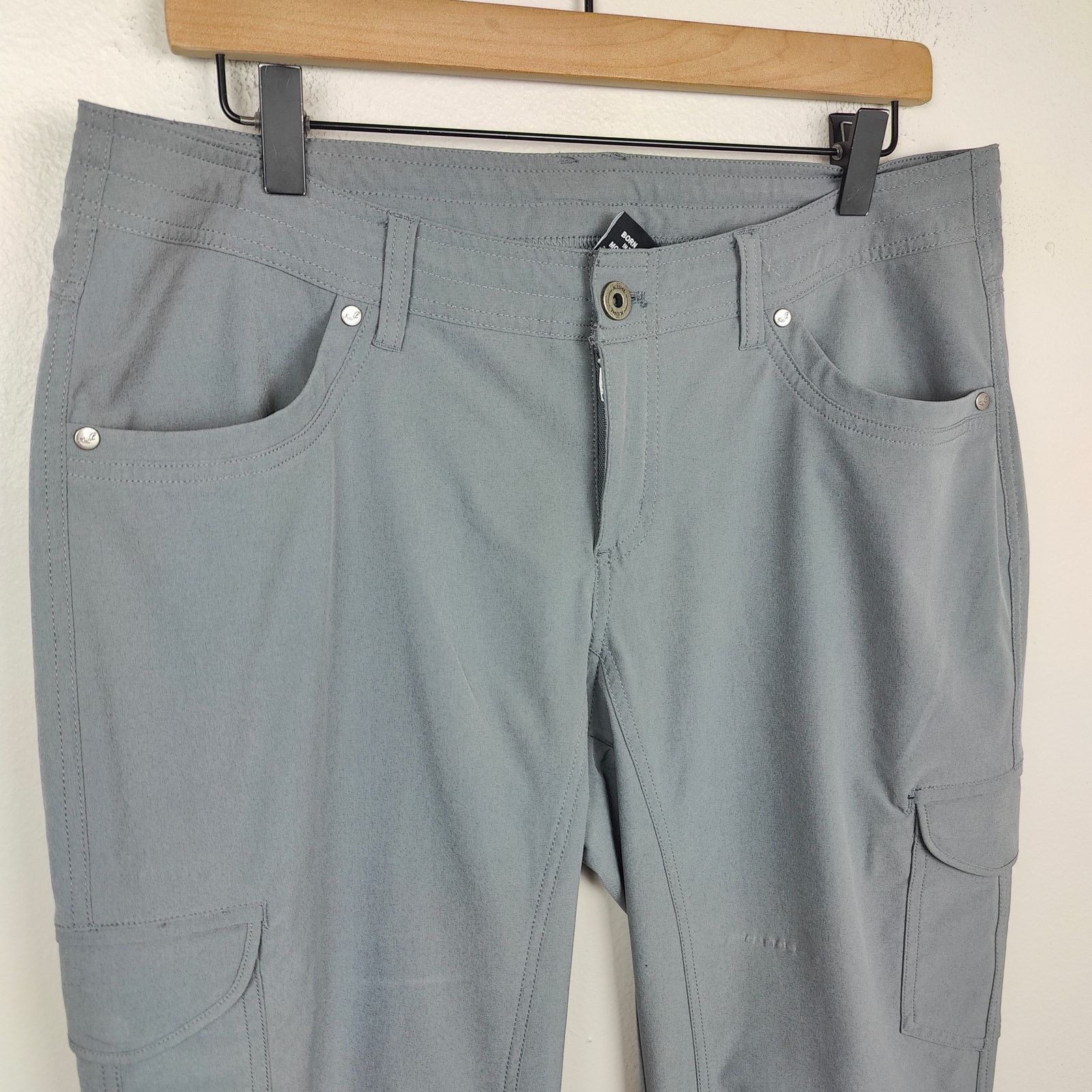 Kuhl Kuhl Freeflex Roll Up Cargo Pants Womens 12 Flint Gray Size 34" / US 12 / IT 48 - 3 Thumbnail