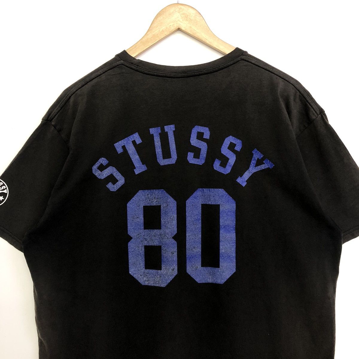 Stussy Disstress Stussy 80 Sunfaded Spellout Tshirt Size US XL / EU 56 / 4 - 12 Thumbnail