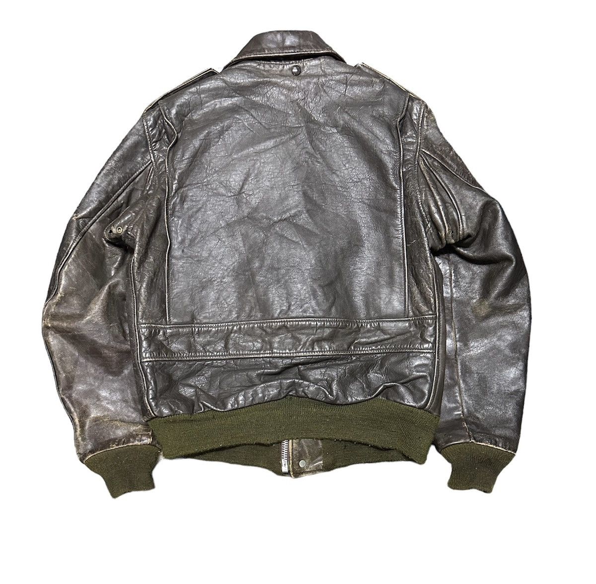 Schott Vintage 80s Schott A2 leather jacket Size US L / EU 52-54 / 3 - 2 Thumbnail
