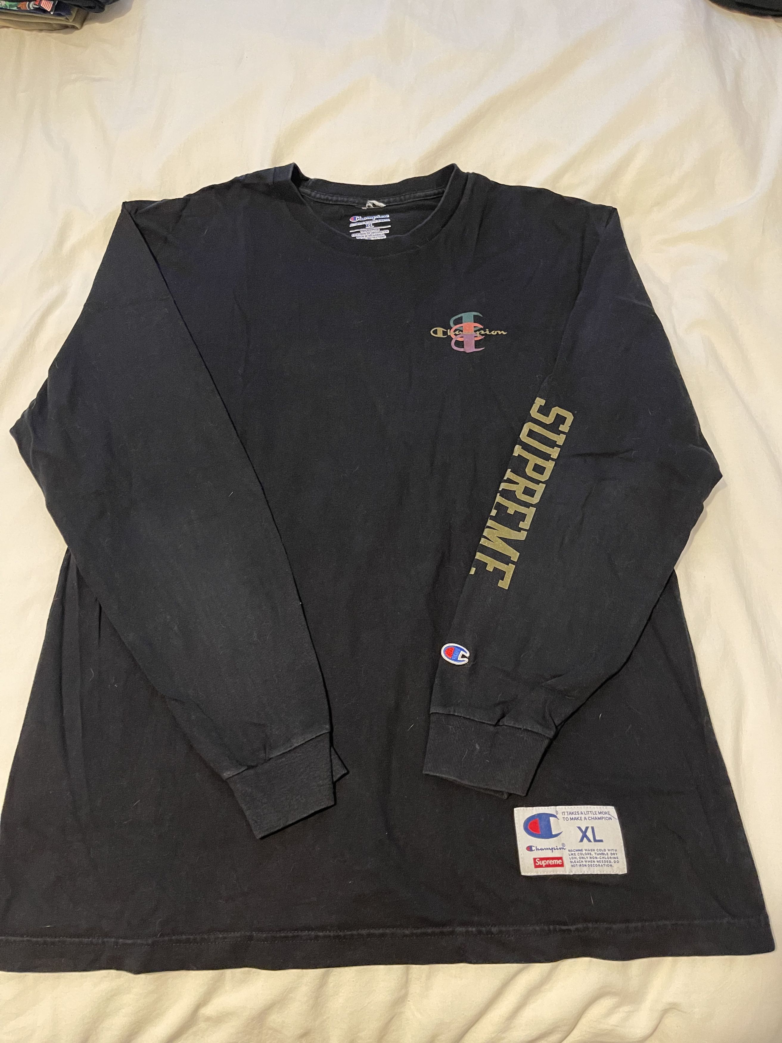 Champion x supreme long sleeve best sale