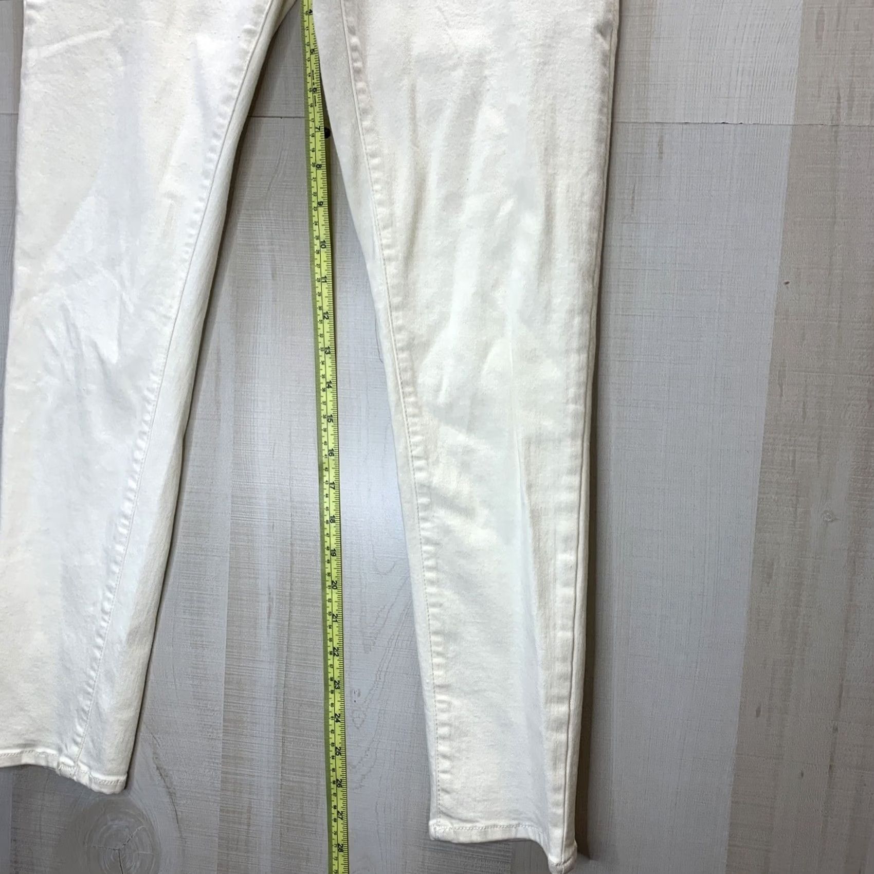 Vintage Aéropostale Skinniest Fit Womens/Teens SZ 12 R Ivory Jeggings NWT Jeans (Mens Size 12) Size 34" / US 12 / IT 48 - 2 Thumbnail