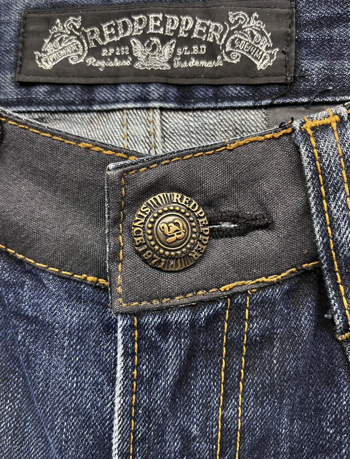 Vintage 🔥Vintage RED PEPPER Skulls Big Spell-out Punk Jeans Size US 30 / EU 46 - 12 Thumbnail