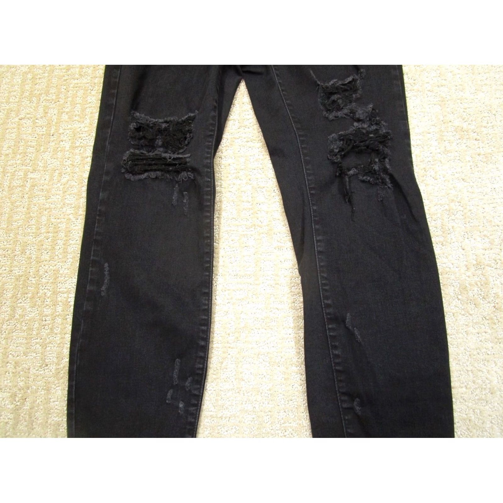 Vintage Judy Blue Jeans Women 28 Black High Rise Boyfriend Distressed Pants Stretch Jeans Size 28" / US 6 / IT 42 - 3 Thumbnail