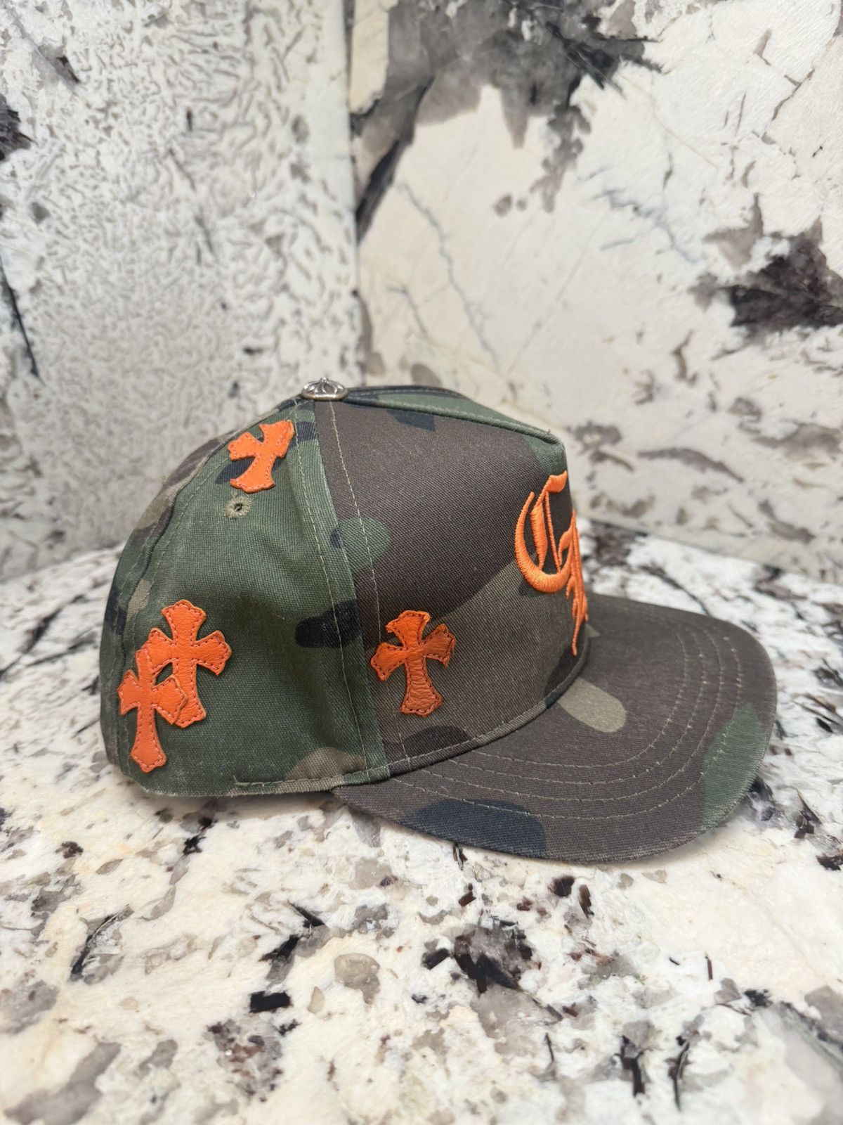 Chrome Hearts Chrome Hearts Cross Patch Hat Camo Orange Baseball Cap Size ONE SIZE - 3 Thumbnail