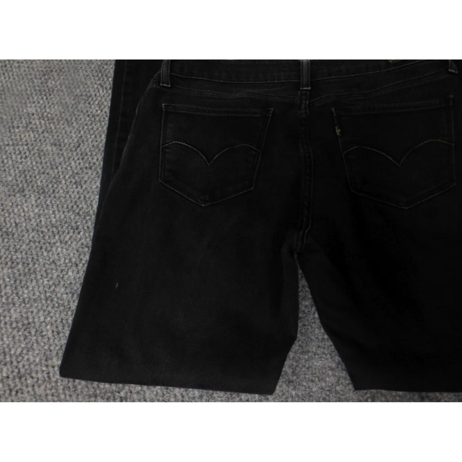 Levi's Levi's Jeans Womens 30x31 Black Straight Denim Regular 30 Inseam 31 Mid Rise Stretch Zipper Cotton Blend Denim Size 30" / US 8 / IT 44 - 7 Thumbnail