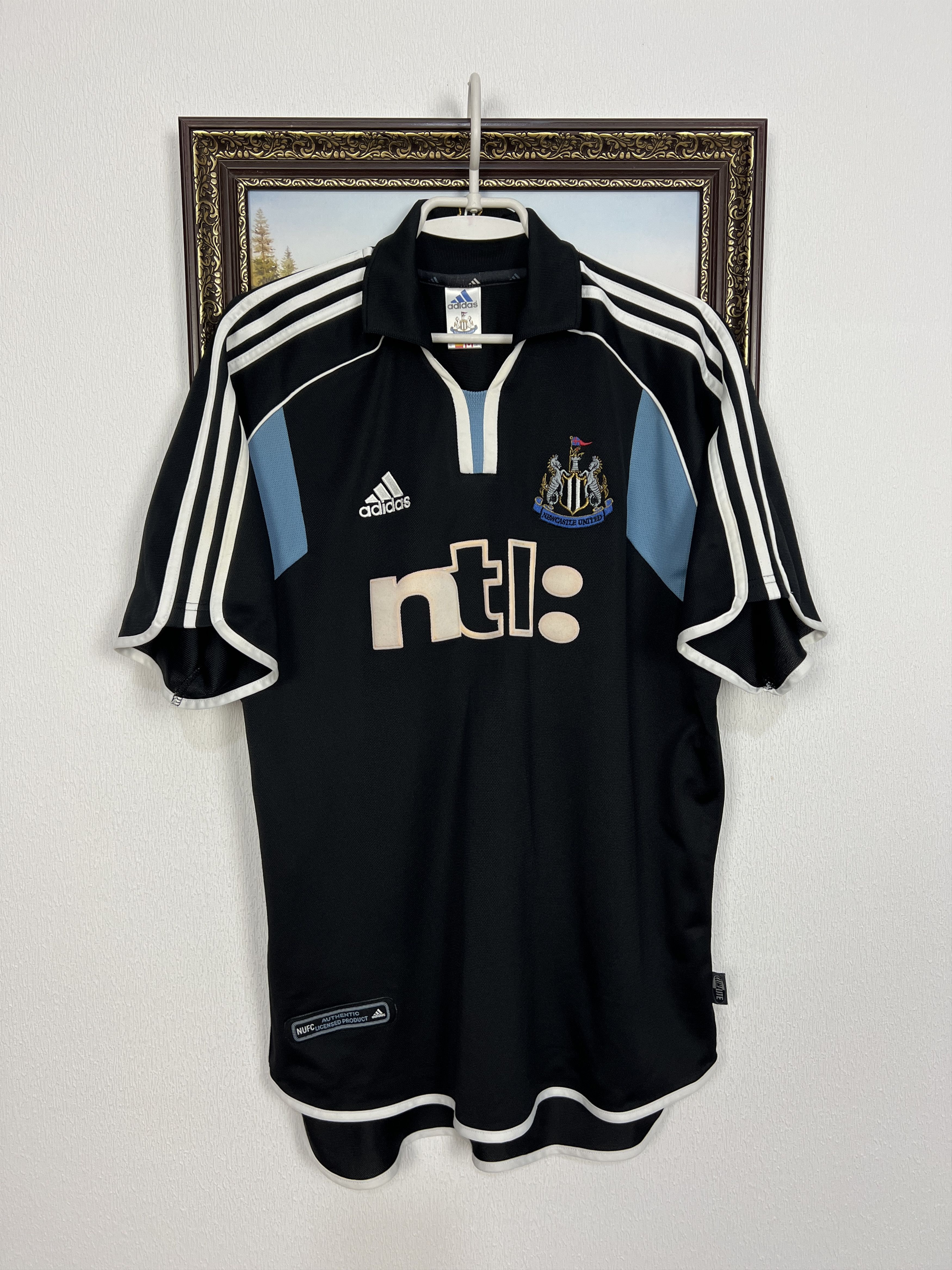 Adidas Newcastle Away football shirt 2000 Soccer Jersey Trikot Size US L / EU 52-54 / 3 - 1 Thumbnail