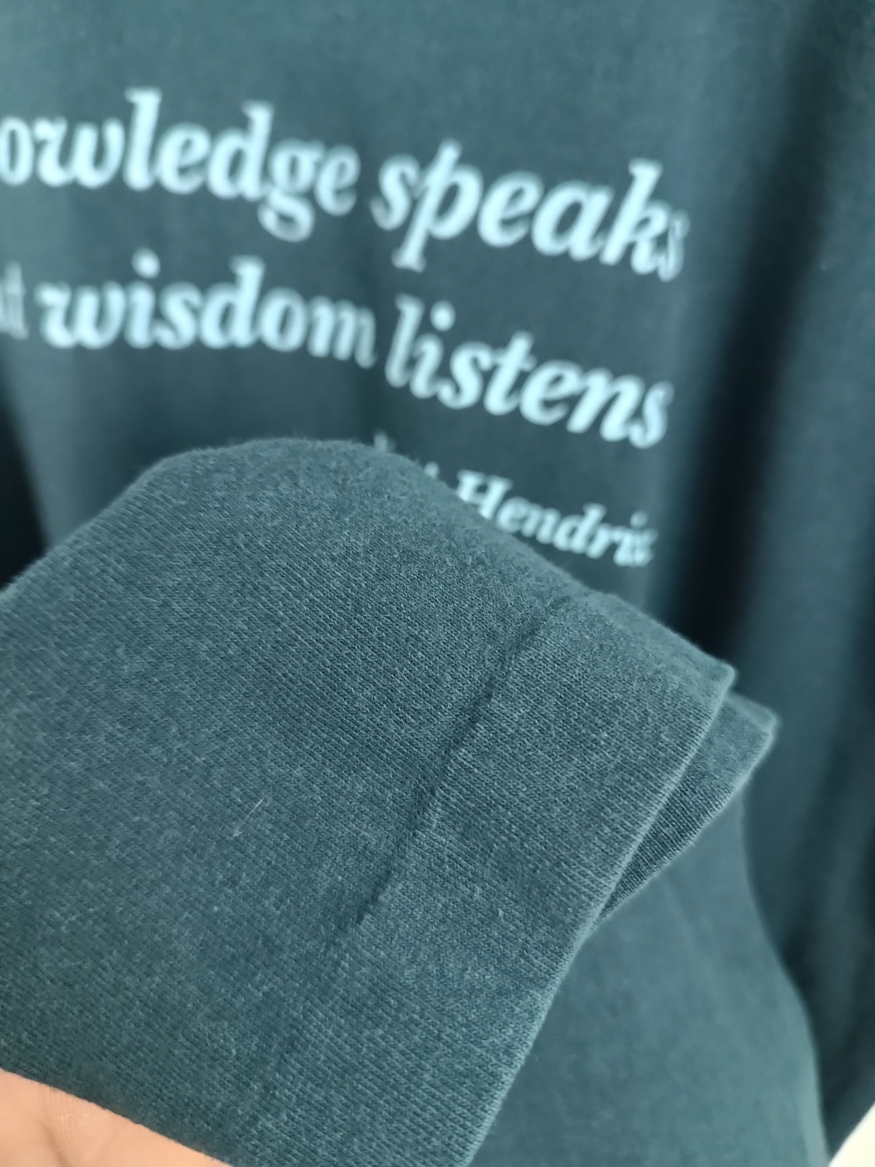 Band Tees VINTAGE 90'S JIMI HENDRIX WISDOM🔥QUOTE HUMOR ADULT TEE Size US L / EU 52-54 / 3 - 11 Thumbnail