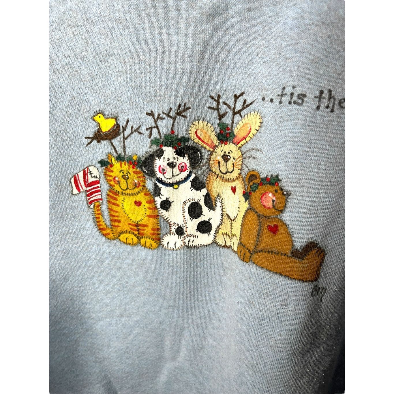 Other Vintage Pro Spirit Select Christmas Animals Turtleneck Sweat Size XL / US 12-14 / IT 48-50 - 2 Thumbnail
