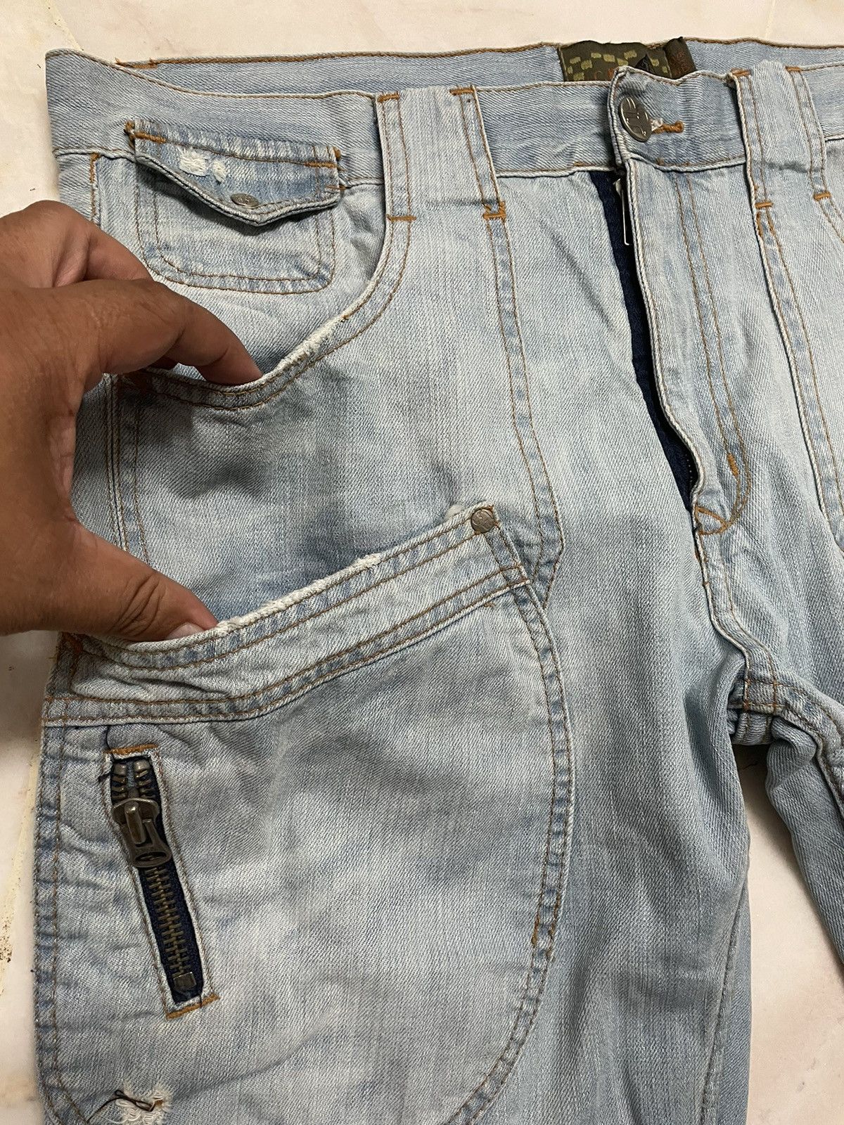 Japanese Brand RARE!! JAPANESE SICKO NINETEEN BUSHPANT MULTIPOCKET JEANS Size US 37 - 9 Thumbnail