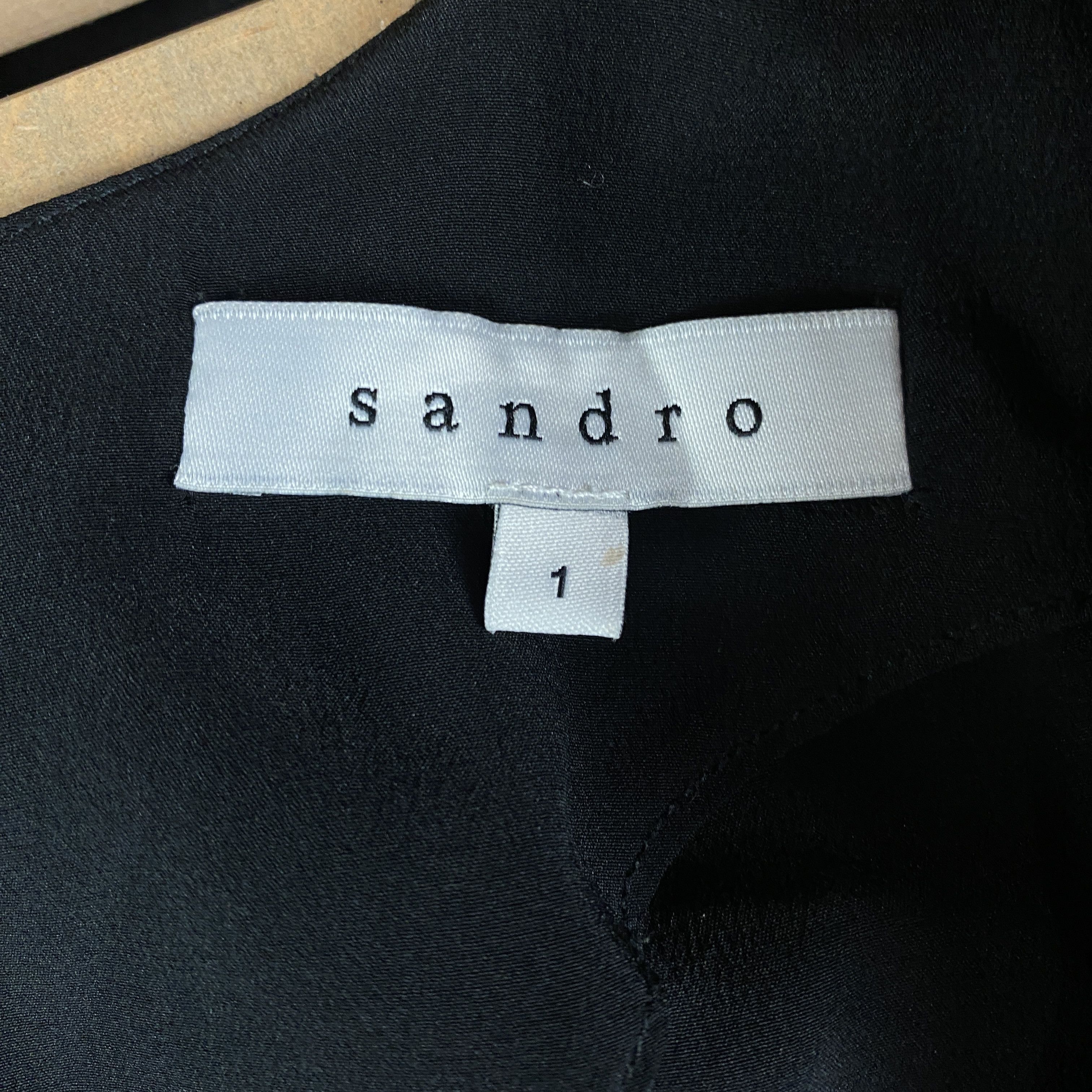 Sandro Womens Short Sleeve Dress Sandro Size 1 Silk Size S / US 4 / IT 40 - 4 Thumbnail