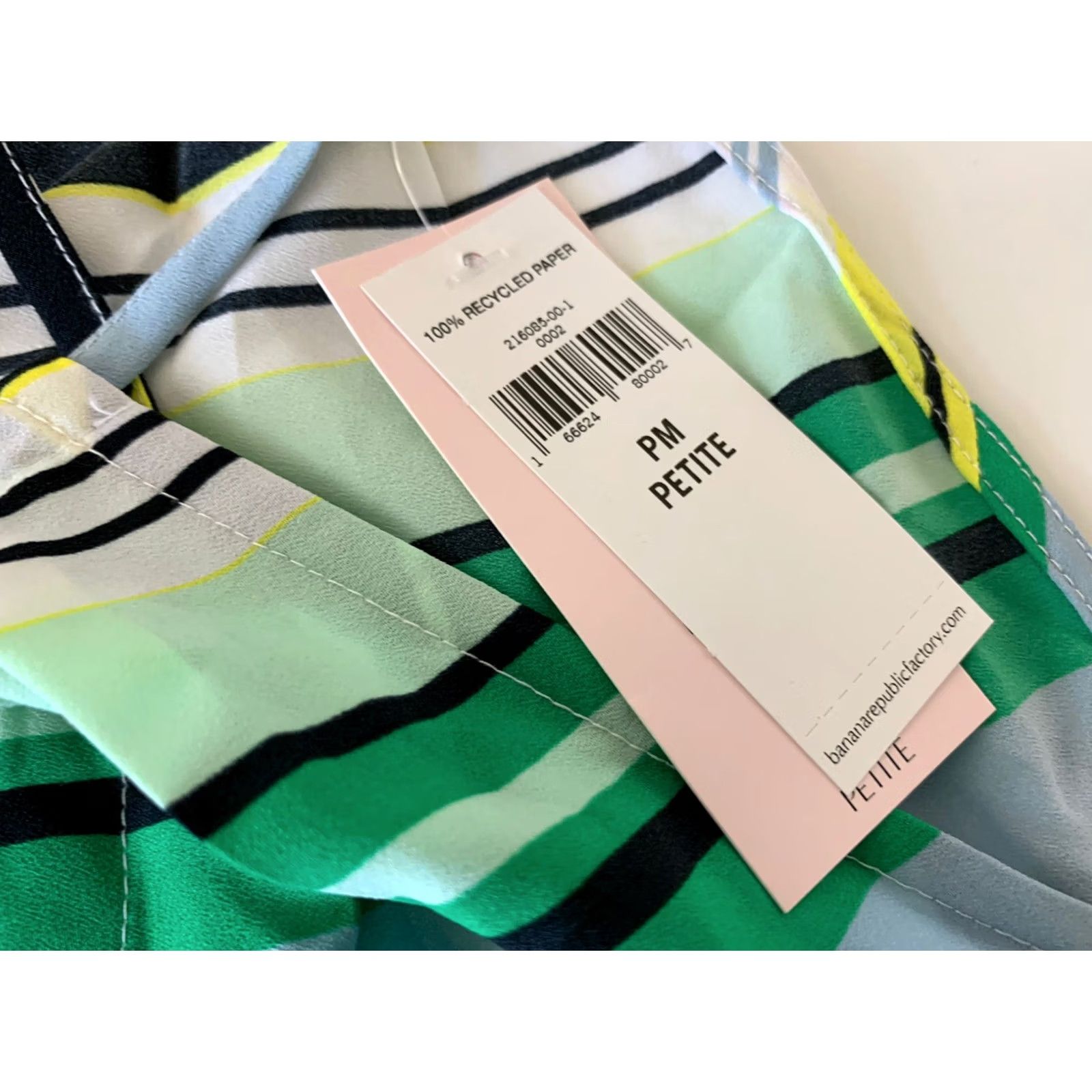 Banana Republic NWT Banana Republic Strappy Striped Top Womens Sz M Pet Black Green Yellow NEW Size M / US 6-8 / IT 42-44 - 2 Thumbnail
