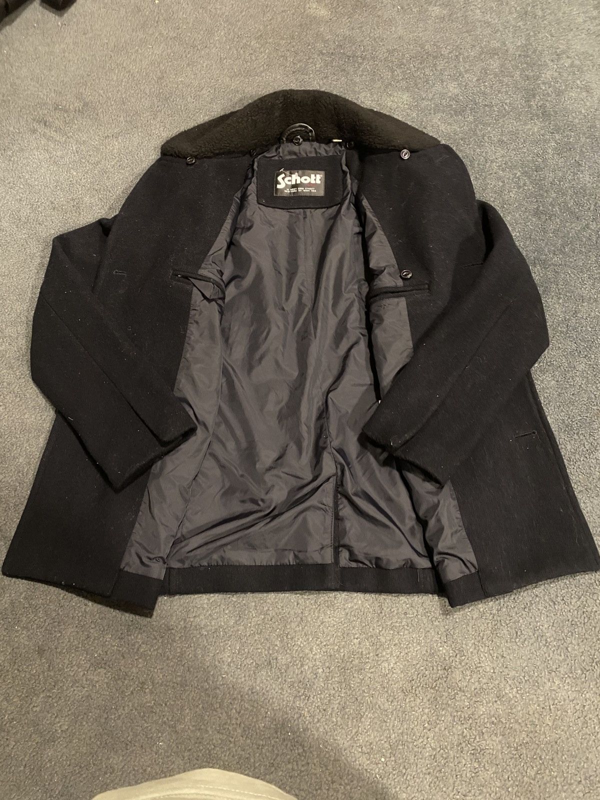 Schott × Vintage SCHOTT NYC CYCLONE 4 PEACOAT Size S / US 4 / IT 40 - 5 Thumbnail