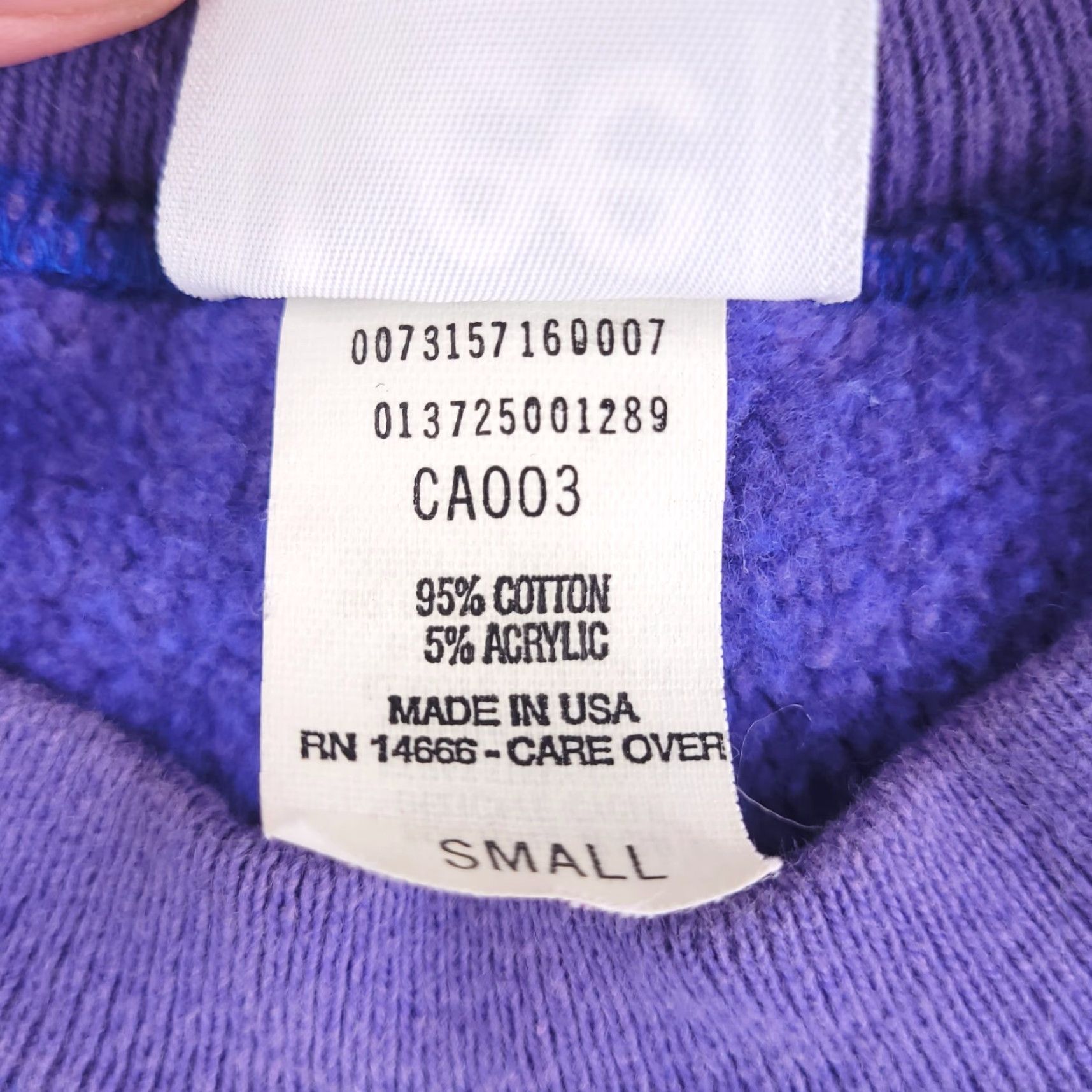 Lee VINTAGE Lee Sweatshirt Mens S Crew Neck Heavyweight Purple USA Cross Grain Thick Pullover Size US S / EU 44-46 / 1 - 4 Thumbnail