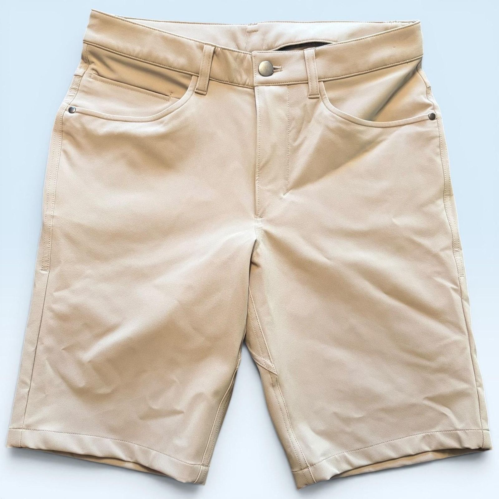 Lululemon Lululemon Shorts 28 Beige Stretch Chino 5 Pocket 10 Inseam Size US 28 / EU 44 - 1 Thumbnail