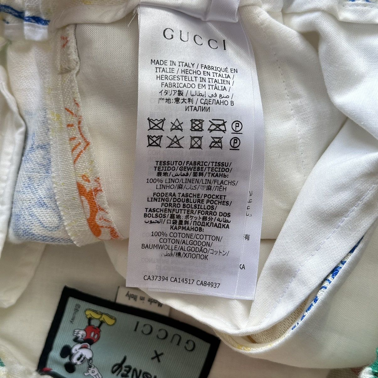 Disney × Gucci Gucci x Disney Mickey Mouse Ivory Shorts Linen Men’s Size 48 Size US 31 - 21 Thumbnail