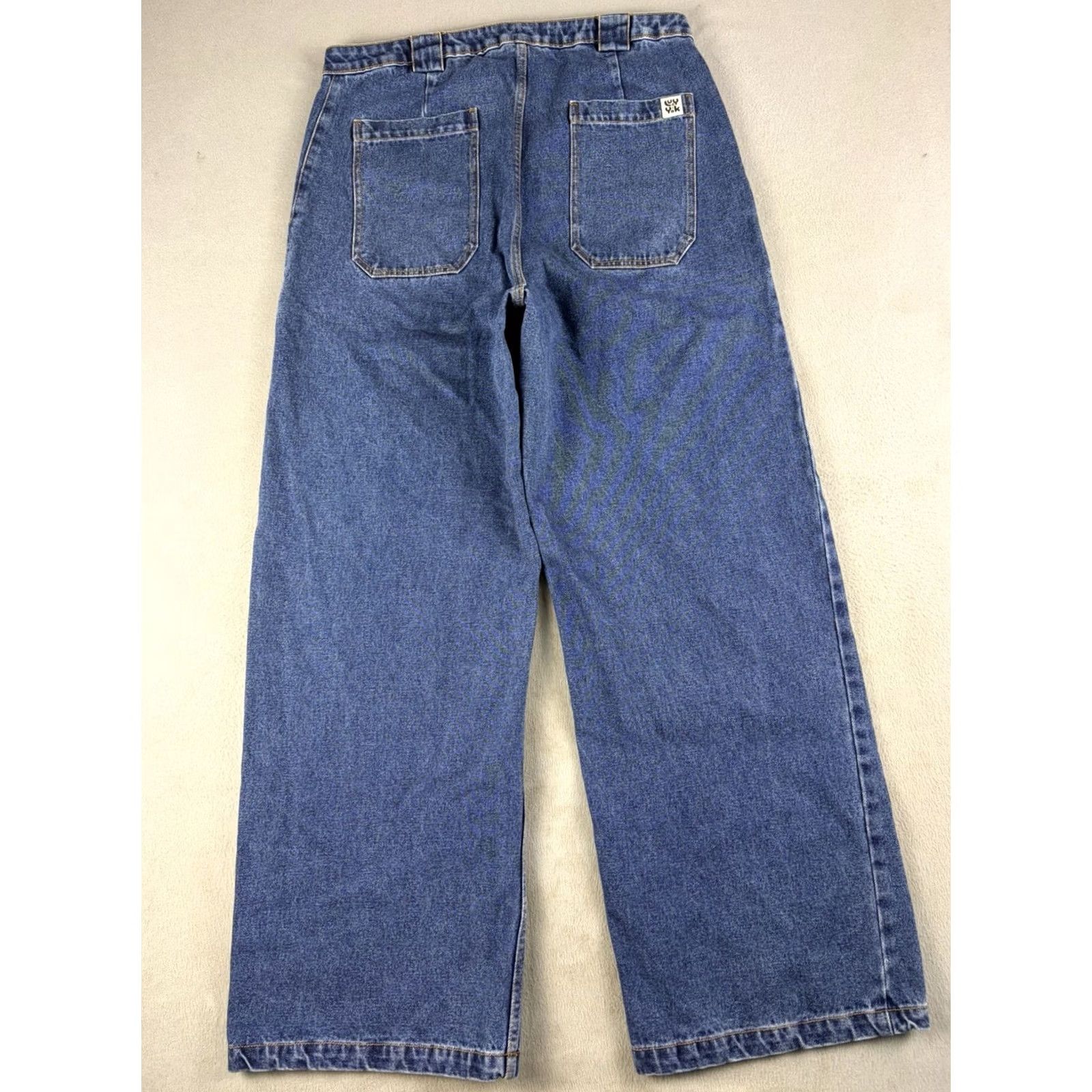 Vintage Lucy & Yak Delores Jeans Womens 36x31 Denim Midwash Blue Wide Leg Jeans Womens 36 Regular Blue Size 25" / US 0 / IT 36 - 3 Thumbnail