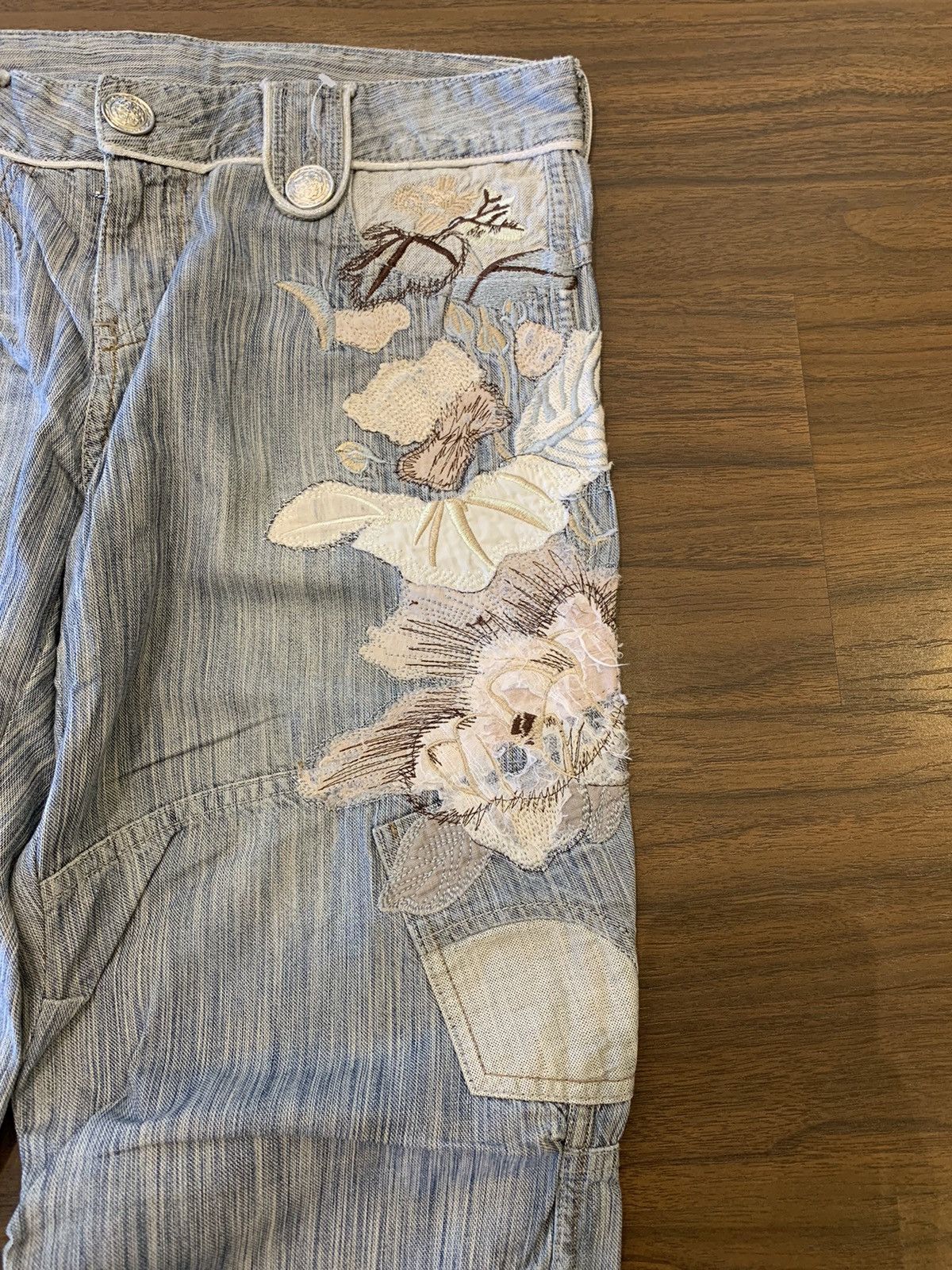 Vintage 2000s Tankus Flared jeans pants Size 32" / US 10 / IT 46 - 5 Thumbnail