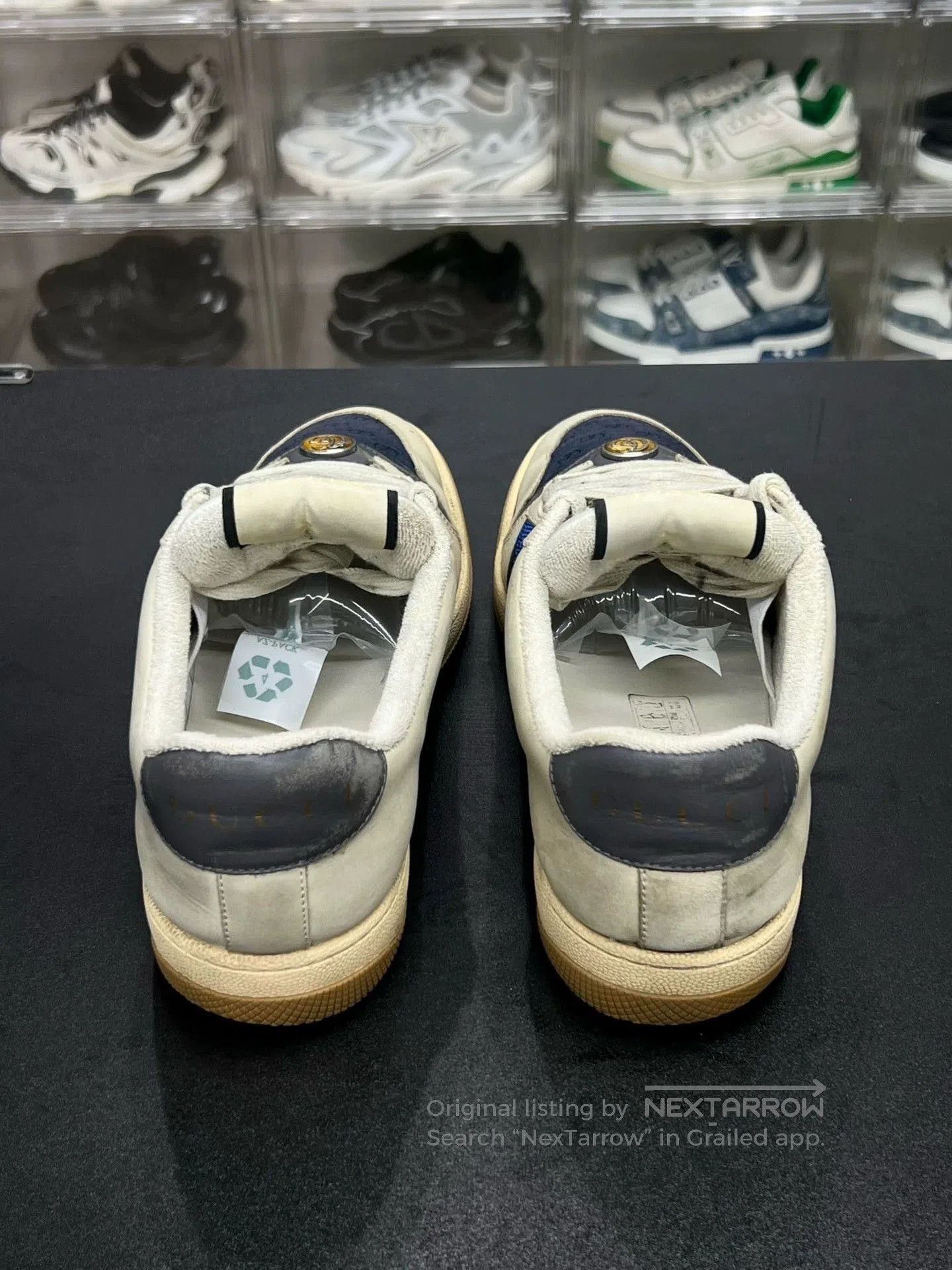 Gucci gucci distressed sneakers gray white blue 38.5. Size US 5.5 / EU 38 - 7 Thumbnail