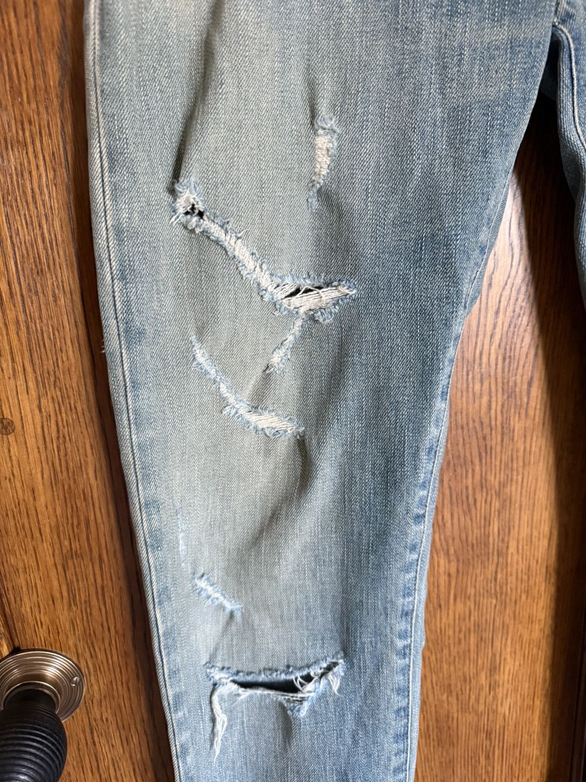 Saint Laurent Paris FW16 Saint Laurent Palladium trash crash ripped D02 jeans Size US 31 - 18 Thumbnail