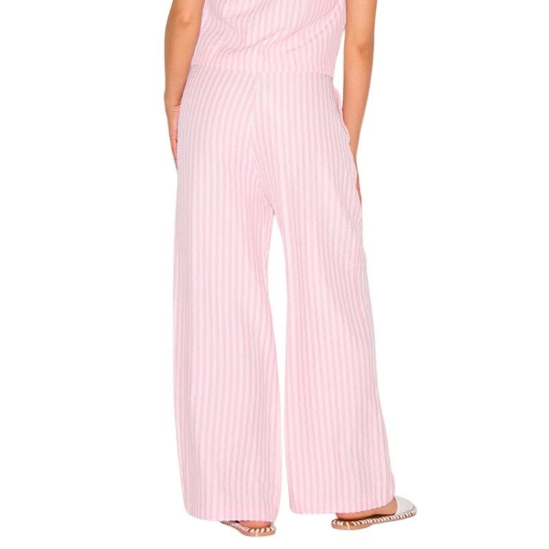 PrettyLittleThing PrettyLittleThing Striped Tie Waste Straight Leg Trouser Size 34" / US 12 / IT 48 - 2 Thumbnail