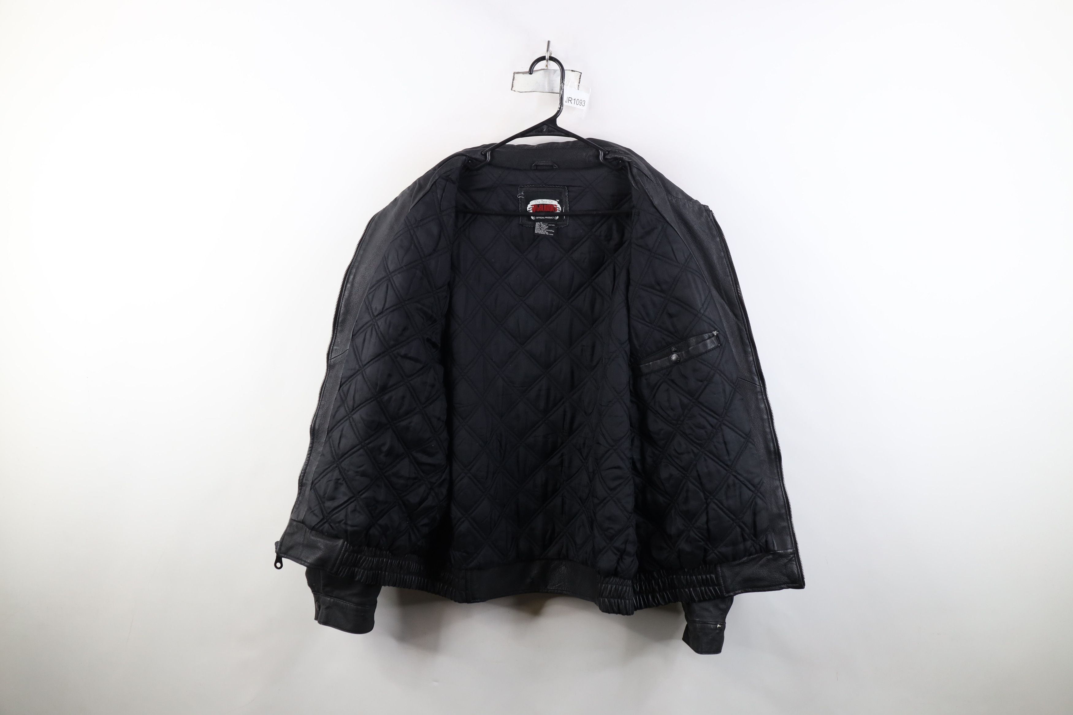 Vintage Vintage 90s Highlander Movie Quilted Leather Jacket Black Size US XL / EU 56 / 4 - 11 Thumbnail