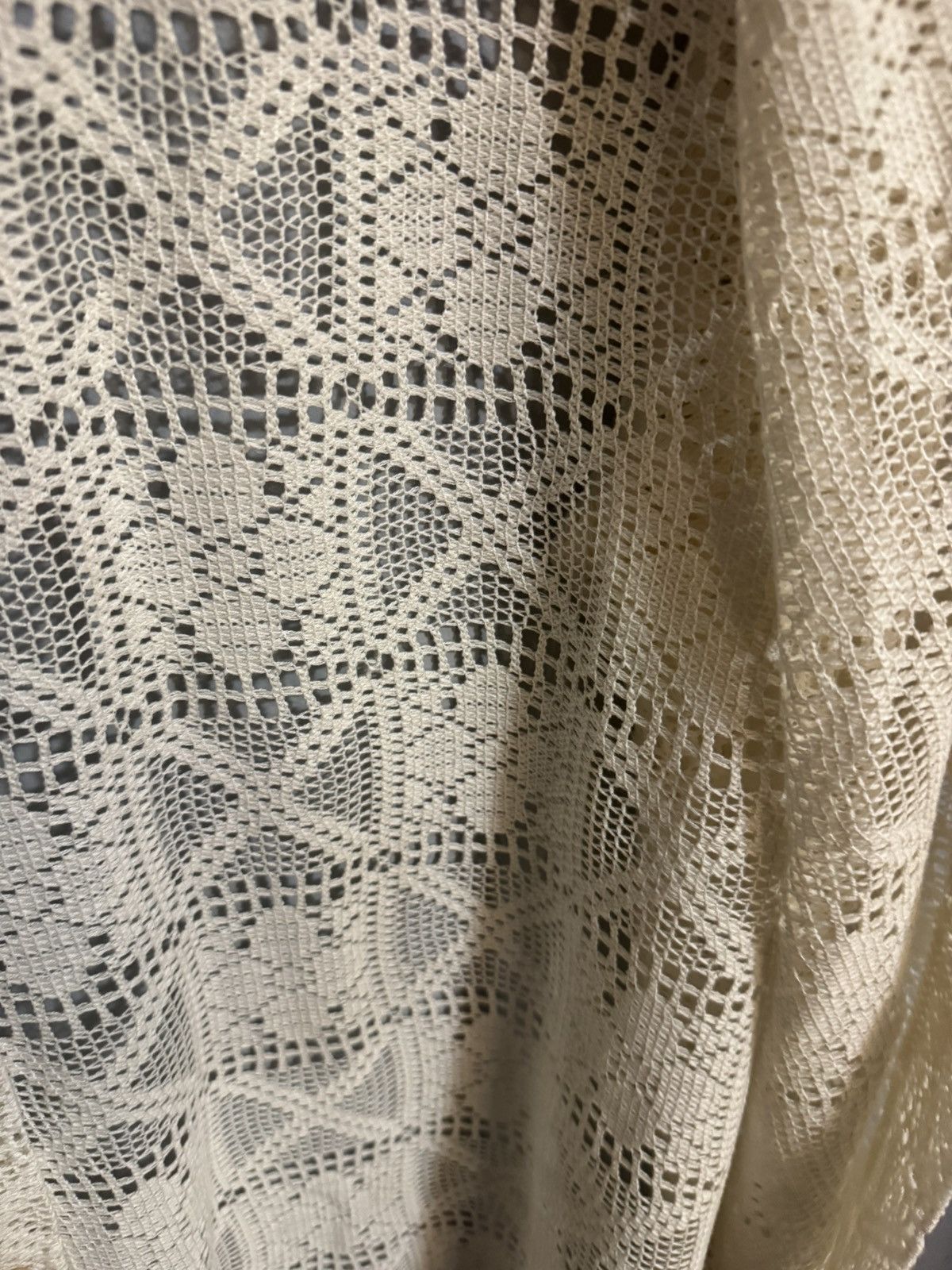 Japanese Brand Sense of Place Cream Woven Lace Shirt Size US M / EU 48-50 / 2 - 4 Thumbnail