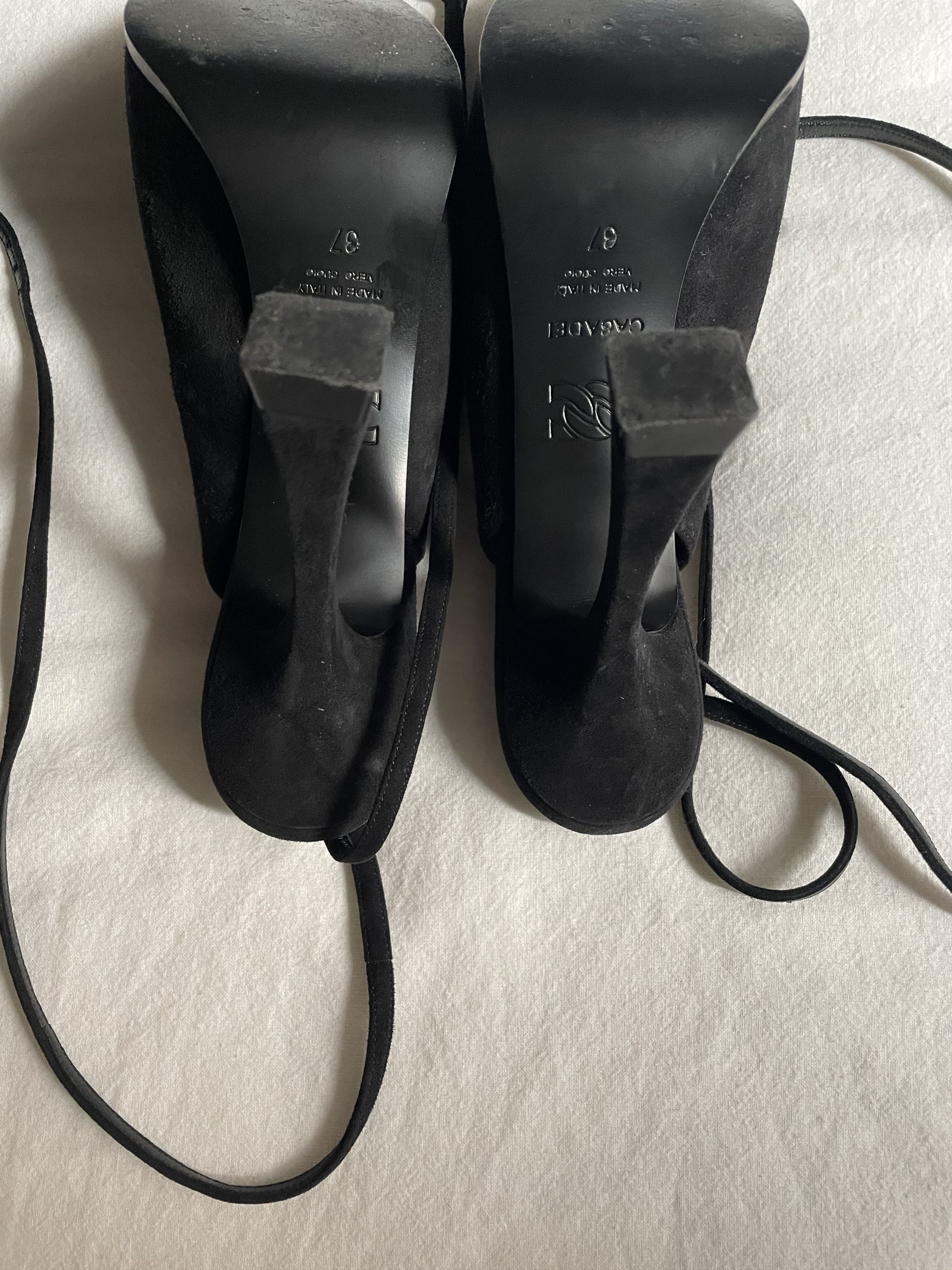 Casadei Casadei Black Suede Shoes Size US 7 / IT 37 - 9 Thumbnail