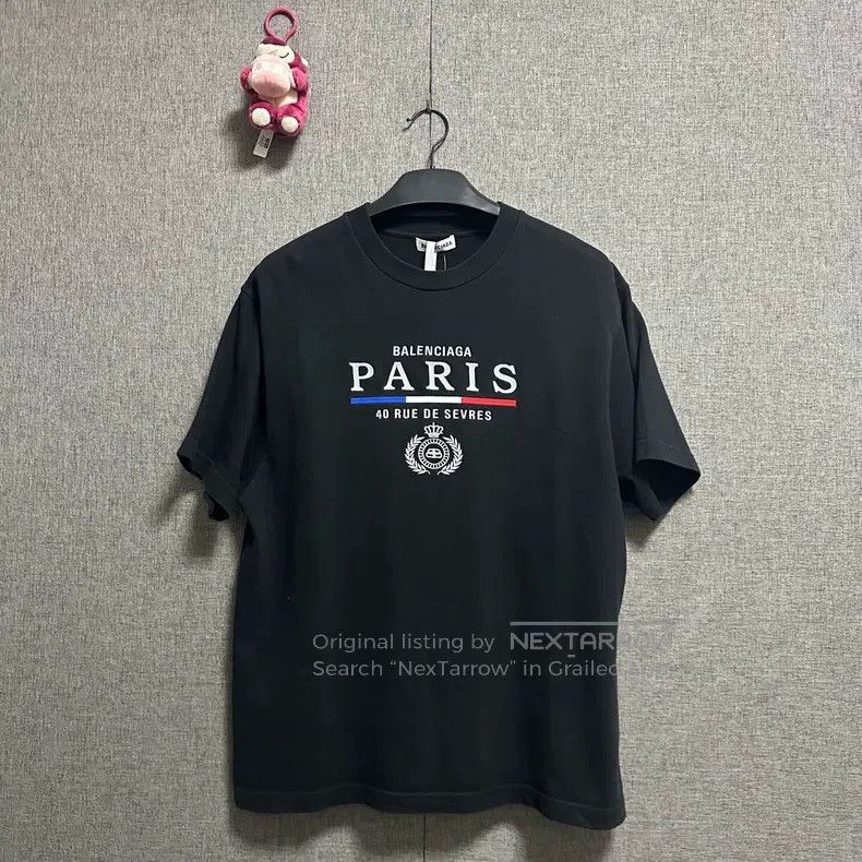 Balenciaga Balenciaga Crown and Wheat Embroidery Black Short Sleeve S Size US M / EU 48-50 / 2 - 1 Thumbnail