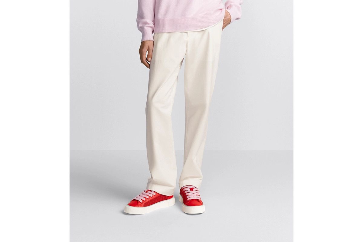Dior o1bcso1str0226 CD Heart Embroidered Pants in White Size US 34 / EU 50 - 5 Thumbnail