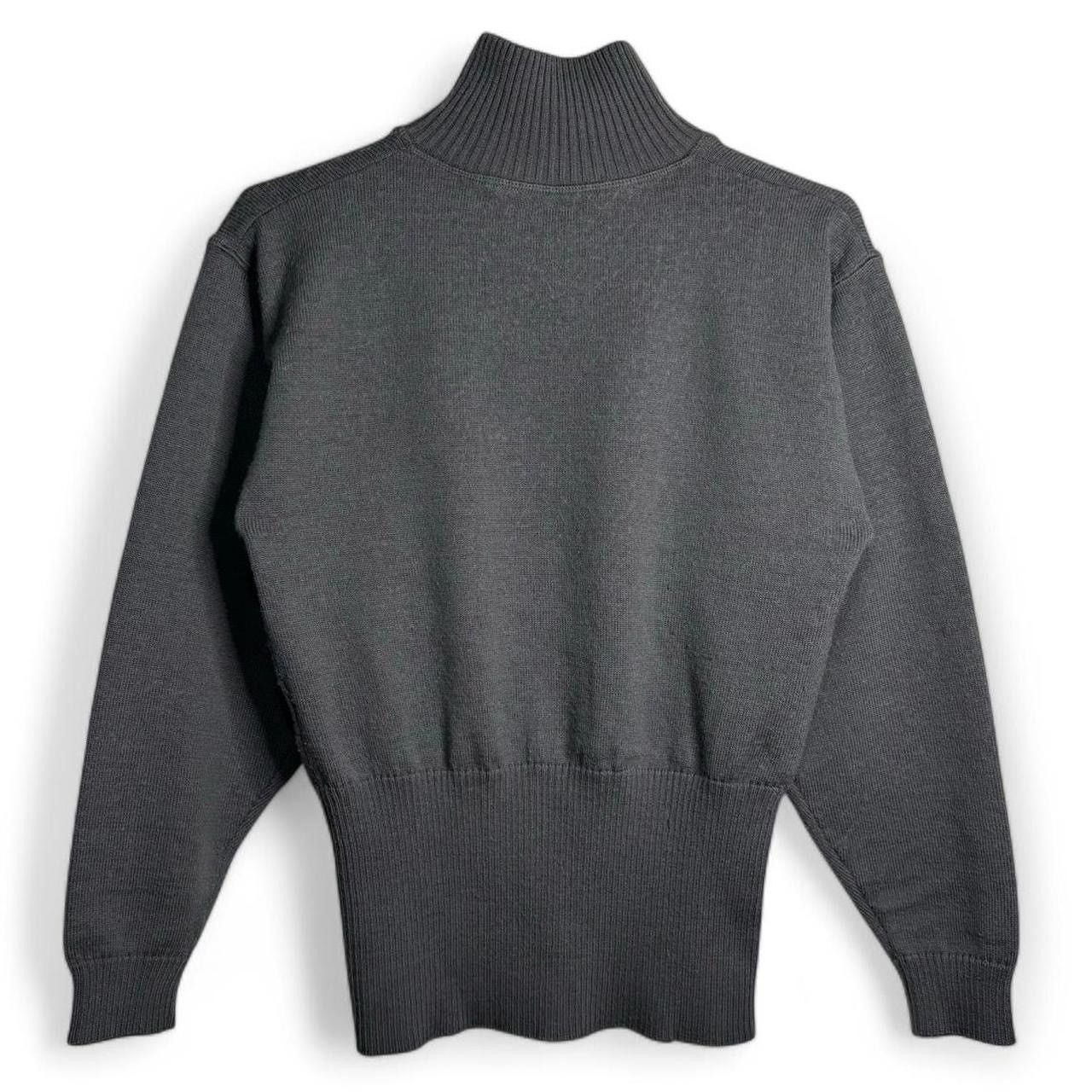 Vintage Vintage Y2K Grey Embroidered Mockneck Quarter Zip Sweater Size S / US 4 / IT 40 - 6 Thumbnail
