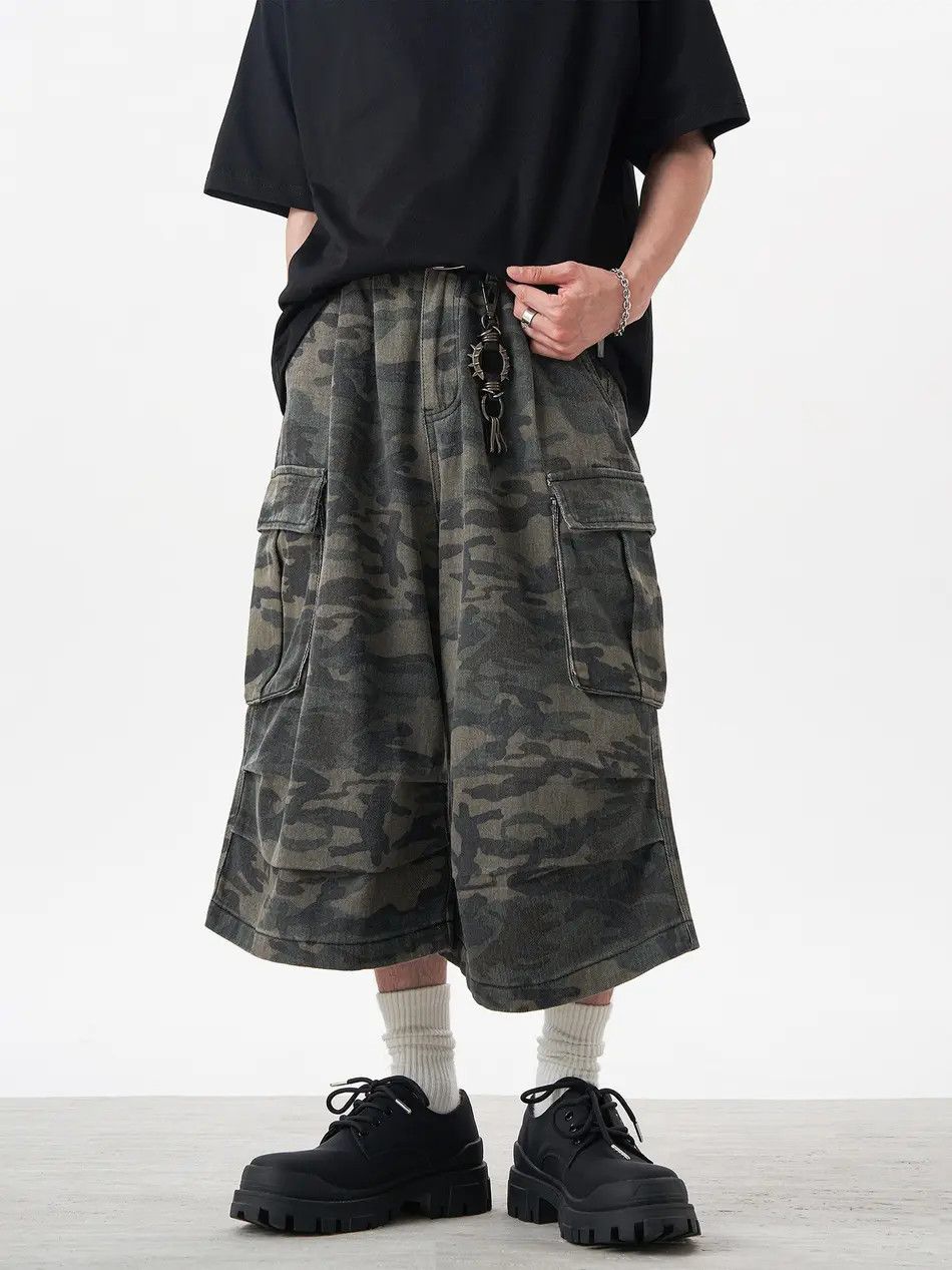 Japanese Brand × Jean Retro loose straight denim shorts Size US 32 / EU 48 - 2 Thumbnail