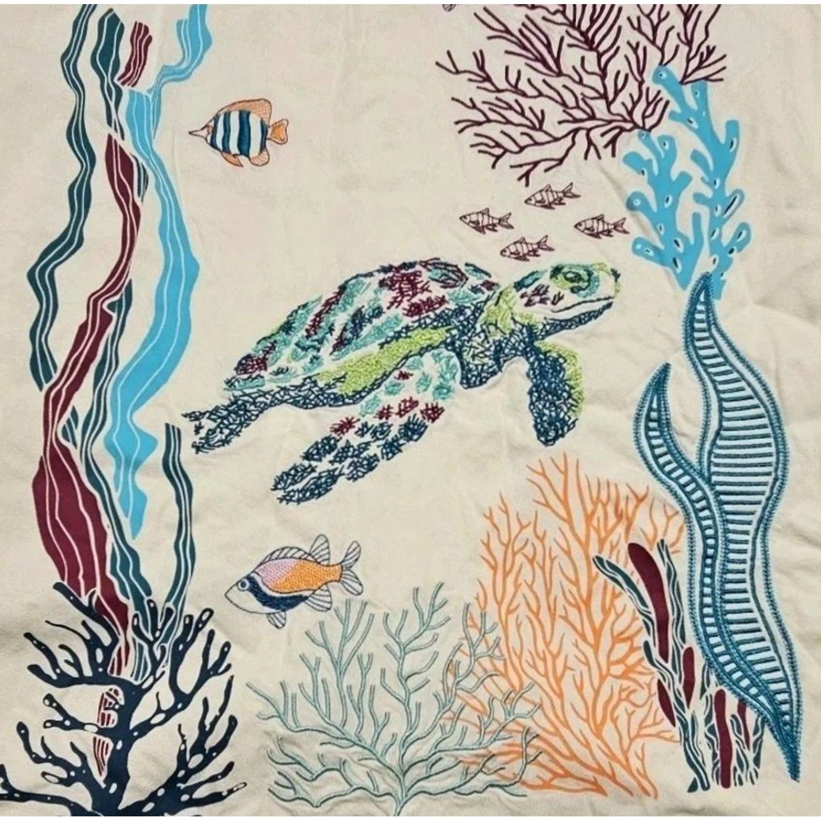Vintage VINTAGE Caribbean Camp Shirt Mens M Sea Turtle Coral Reef Embroidered Tropical Size US M / EU 48-50 / 2 - 4 Thumbnail