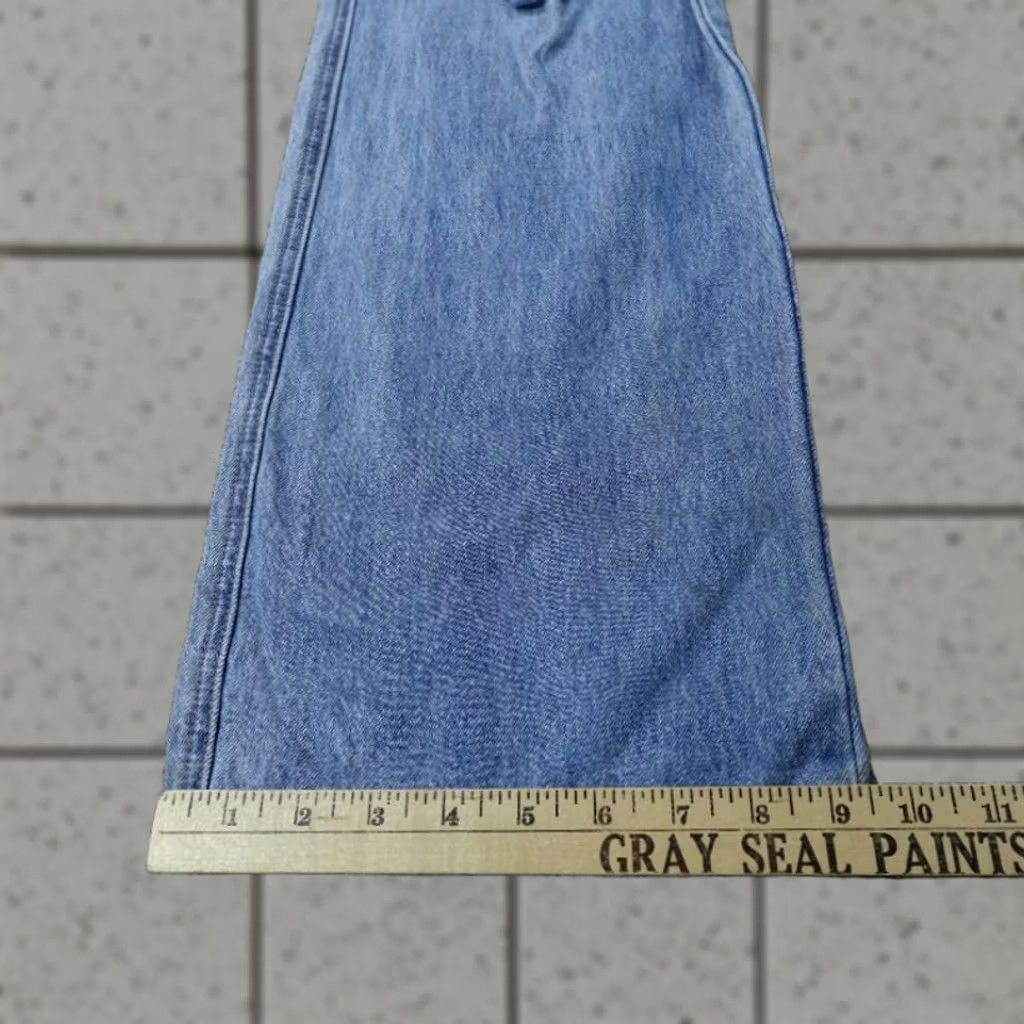 Vintage Flying Monkey Jeans Womens 26 Light Blue Denim Low Rise Flare Boho Faded Jeans Size 26" / US 2 / IT 38 - 1 Thumbnail