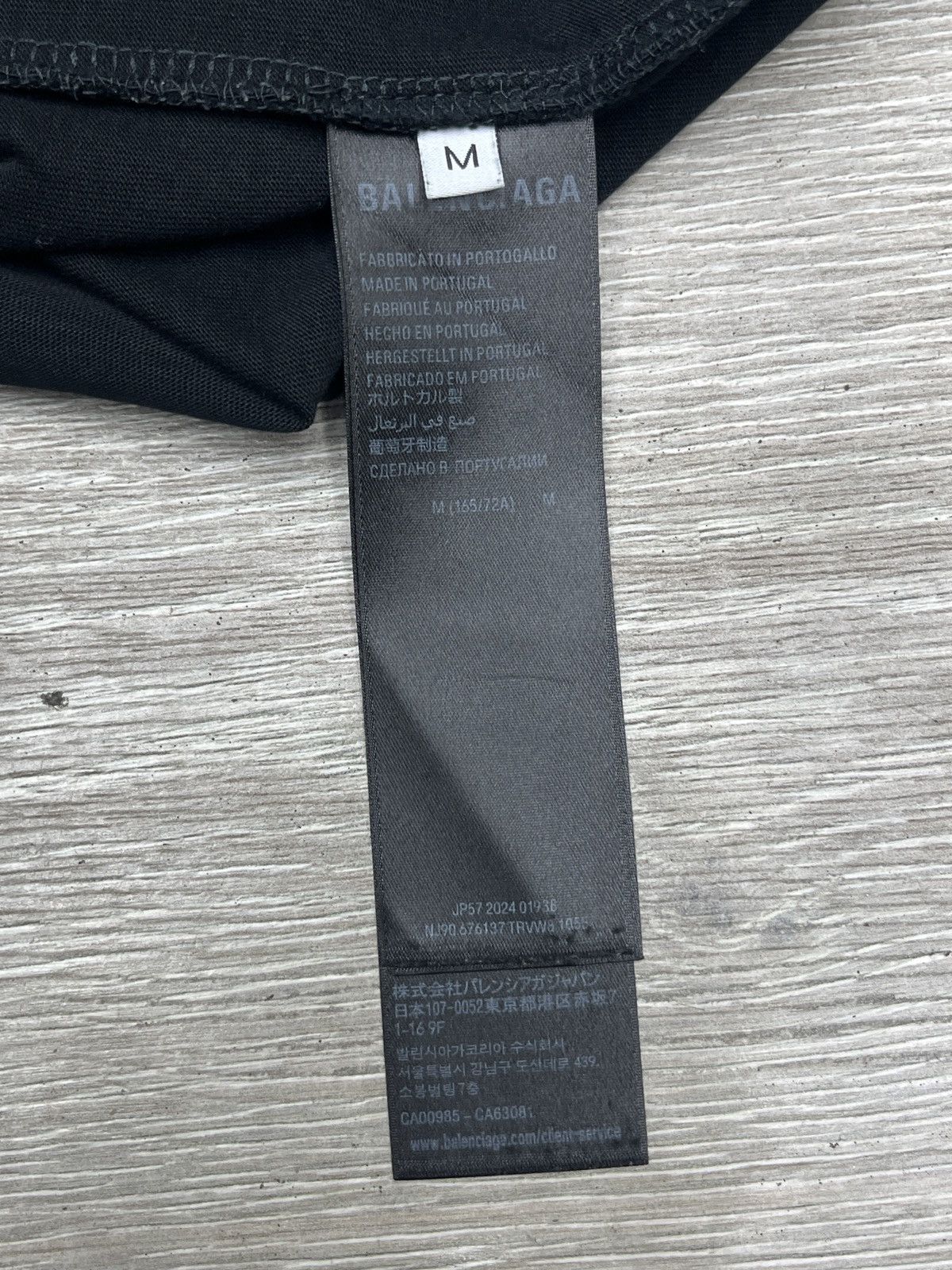 Balenciaga Balenciaga Black Cotton Oversized Tape Logo Tee Size US M / EU 48-50 / 2 - 8 Thumbnail