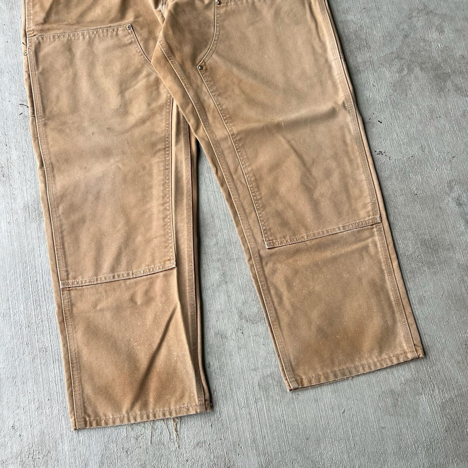 Carhartt × Vintage Carhartt faded brown double knee work wear carpenter pants Size US 37 - 7 Thumbnail