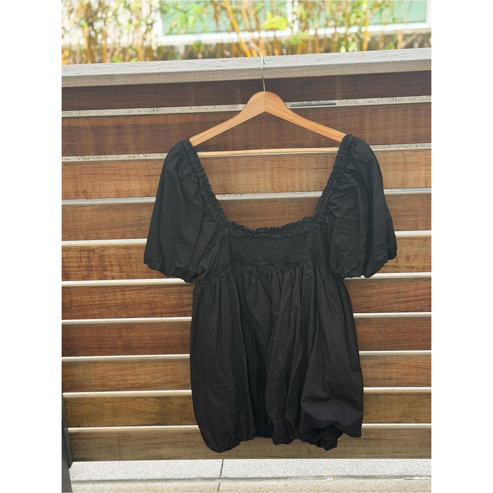 Free People Free People Black Puff Sleeve Babydoll Mini Dress Size S Size S / US 4 / IT 40 - 4 Thumbnail