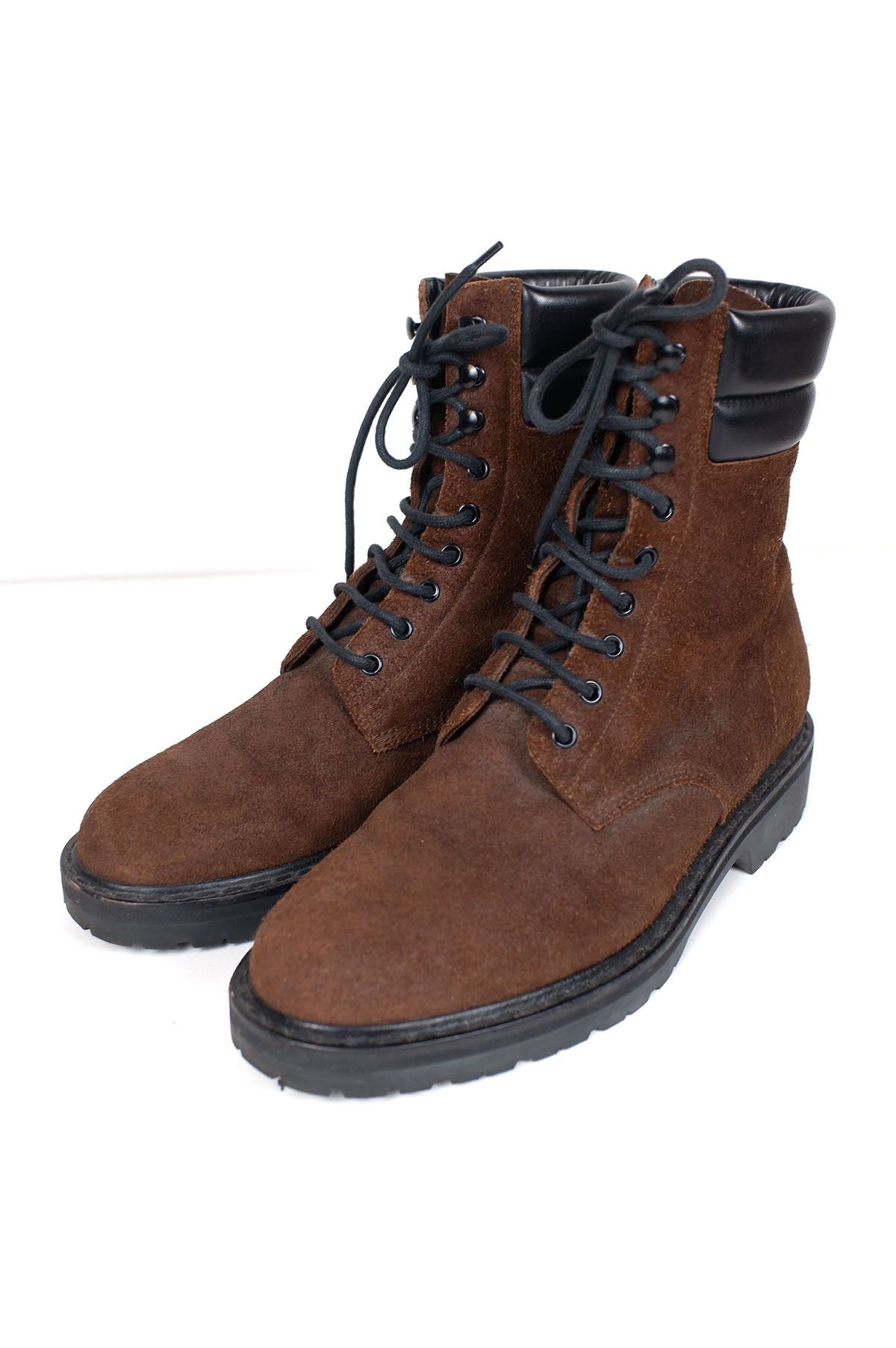 image of Hedi Slimane x Saint Laurent Paris Aw16 Trekker/ranger Combat Boots in Brown Suede, Men's (Size 11)