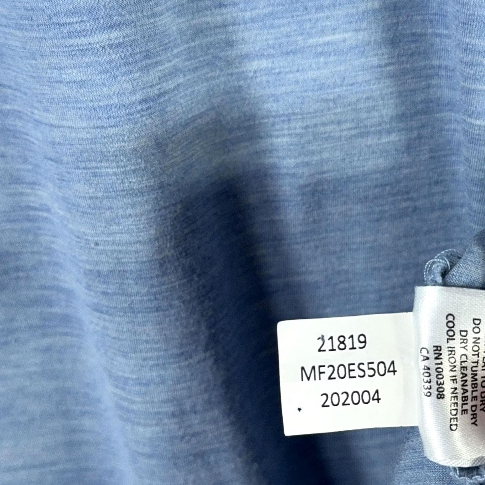 Peter Millar Peter Millar Merino Wool Cashmere Base layer Shirt Mens XL Long Sleeve MF20ES504 blue Crew Neck Stretch Jersey T-Shirt Size US XL / EU 56 / 4 - 5 Thumbnail