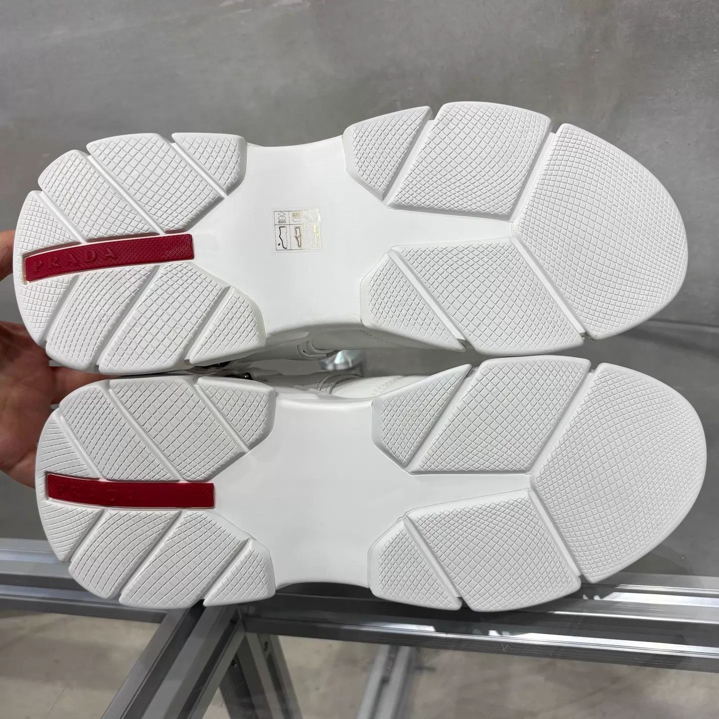 Prada Prada White Canvas Sneaker New W/O Box UK6.5/40.5 Size US 7.5 / EU 40-41 - 7 Thumbnail