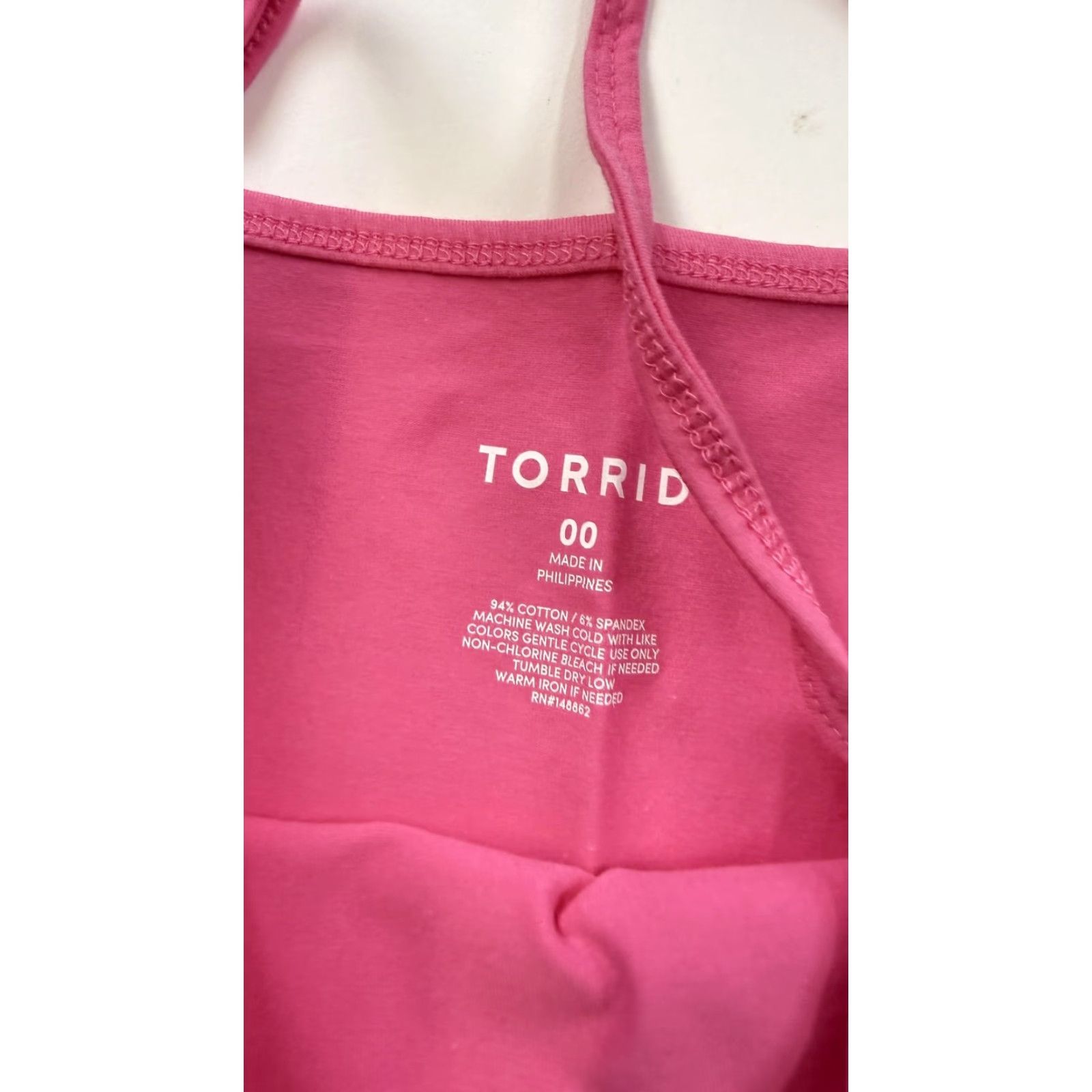 Torrid Torrid Cami Tank Top Womens 0X Pink Cotton Spandex Layering Tank Camisole Shirts Womens Plus Size 0X Pink Spaghetti Strap Size XL / US 12-14 / IT 48-50 - 5 Thumbnail