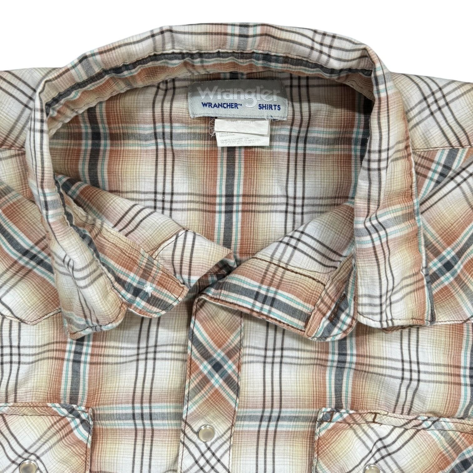 Wrangler Vintage Wrangler Wrancher Short Sleeve Plaid Shirt XL Tall Size US XL / EU 56 / 4 - 2 Thumbnail