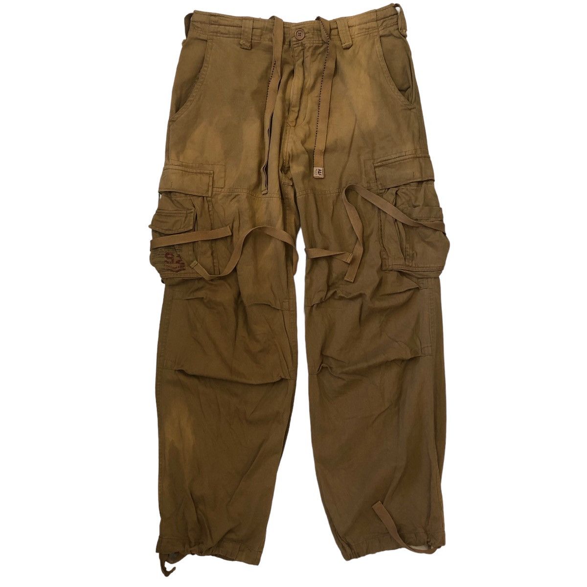 Abercrombie Heavy Destruction Stone Wash Cargo Tech Pants