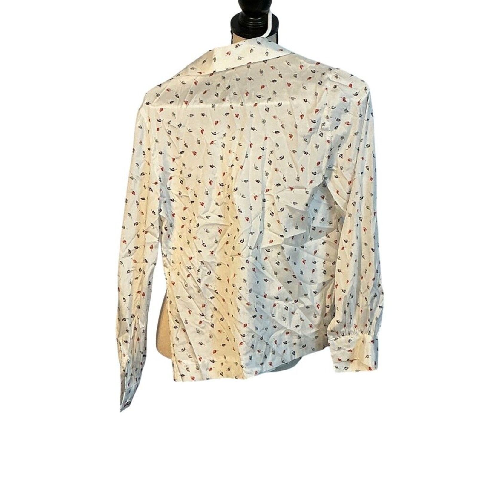 Other Vintage Floral Button Front Blouse Small Cottagecore Retro Size S / US 4 / IT 40 - 3 Thumbnail