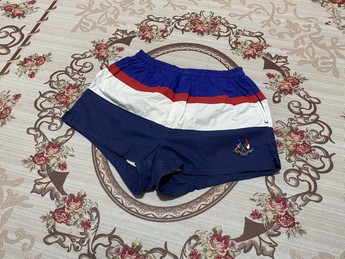 Ralph Lauren 90s OG Polo Cross Flags Short Pants Size US 30 / EU 46 - 2 Thumbnail