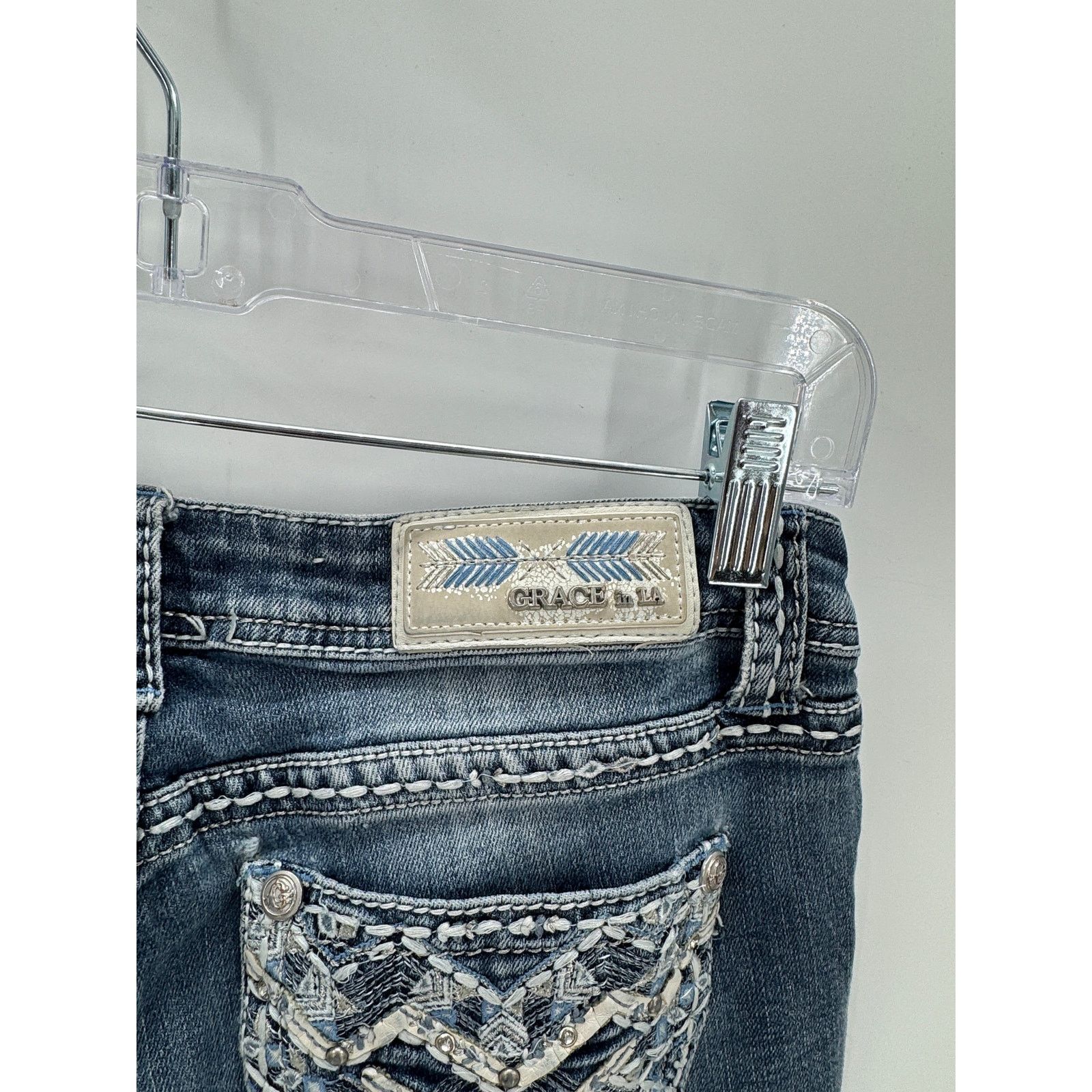 Grace in LA Grace in LA contrasting stitching bling pockets 29 bootcut Size 29" - 7 Thumbnail