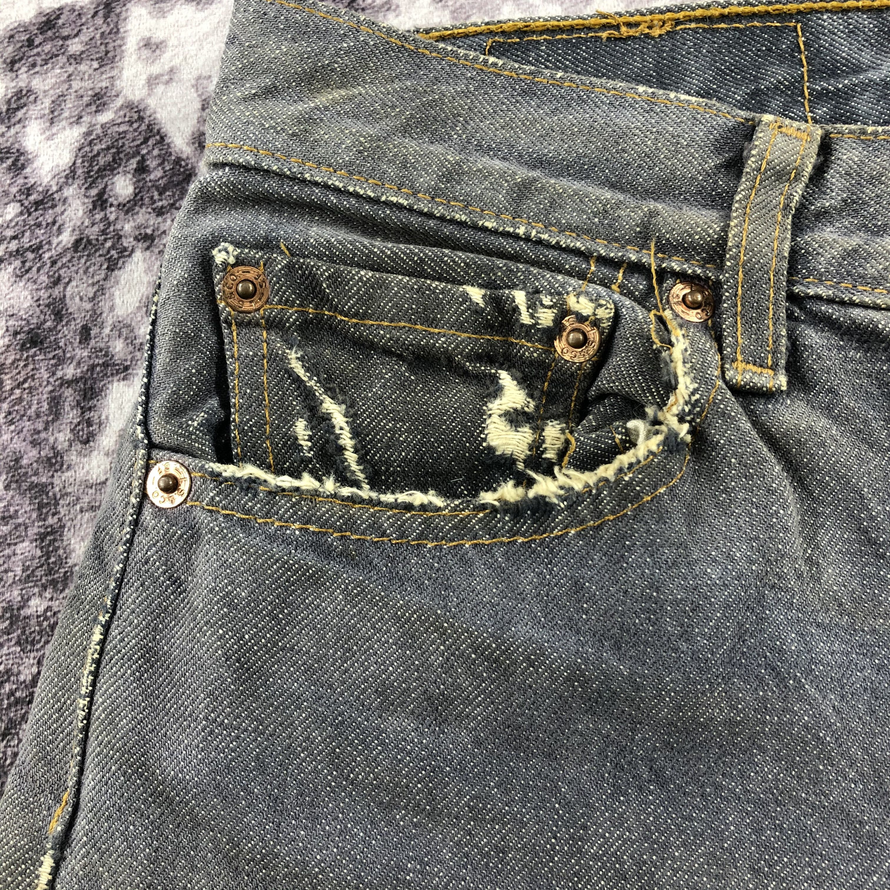 Levi's × Vintage Vintage 90s Levis 501 Distress Jeans-JM2434 Size US 30 / EU 46 - 10 Thumbnail