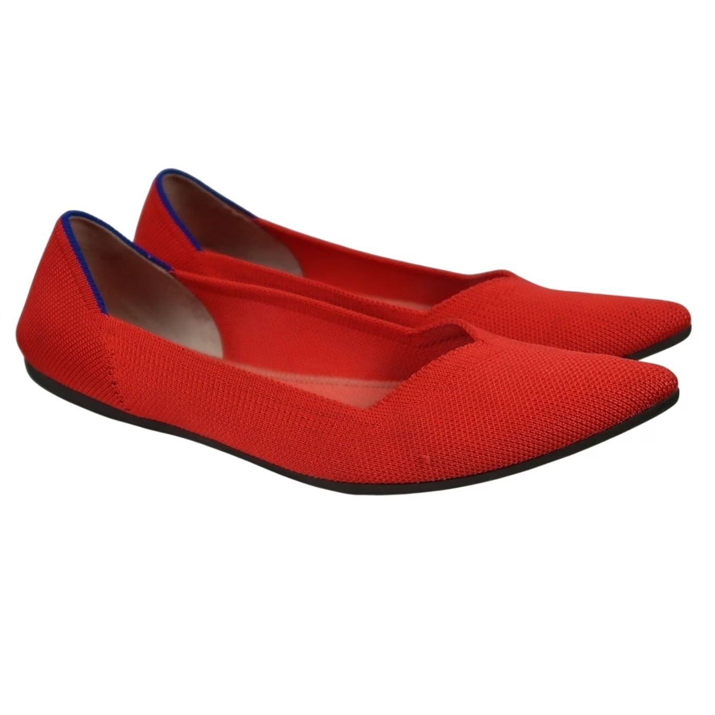 Rothy's Rothy's Point Ballet Flats Orange-Red Knit Size 8.5 Women Flat Pointed Toe Casual Spring Summer Size US 9 / IT 39 - 2 Thumbnail