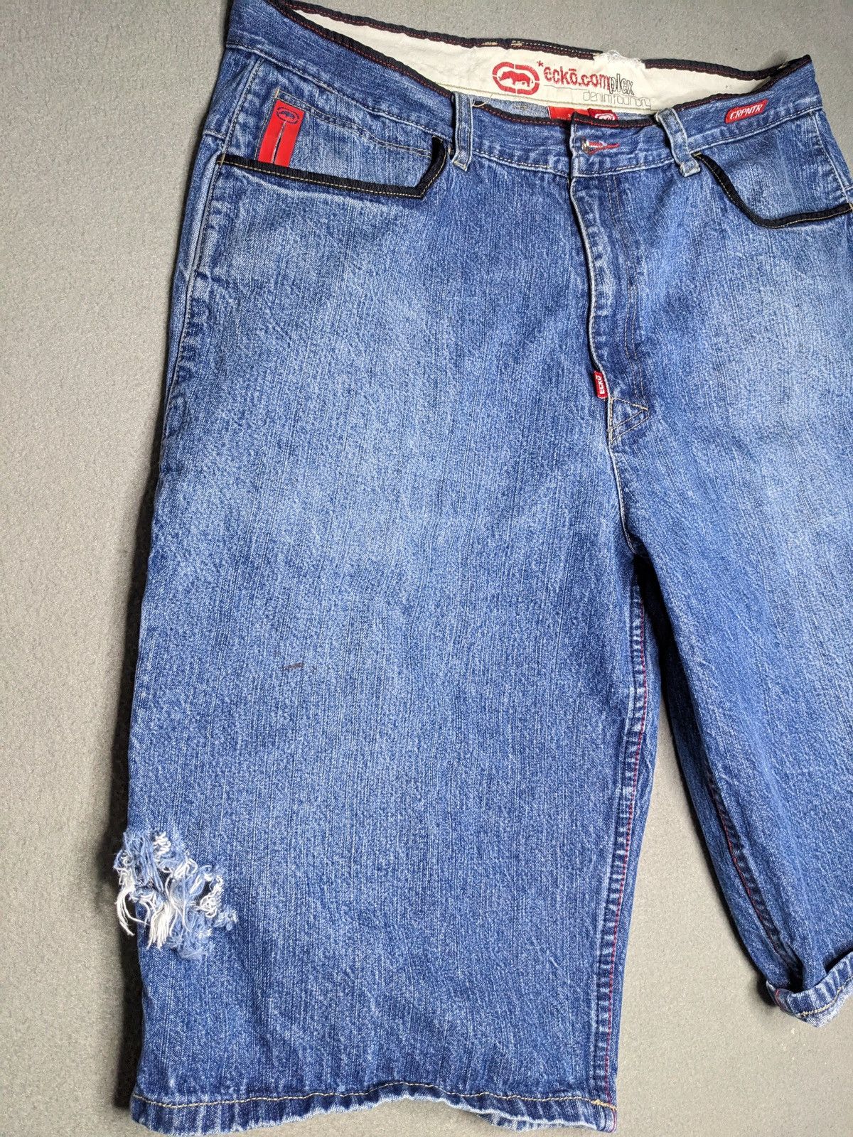 Ecko Unltd. Vintage 90s Ecko Unltd Carpenter Shorts Denim Baggy Jorts 38 Size US 38 / EU 54 - 6 Thumbnail