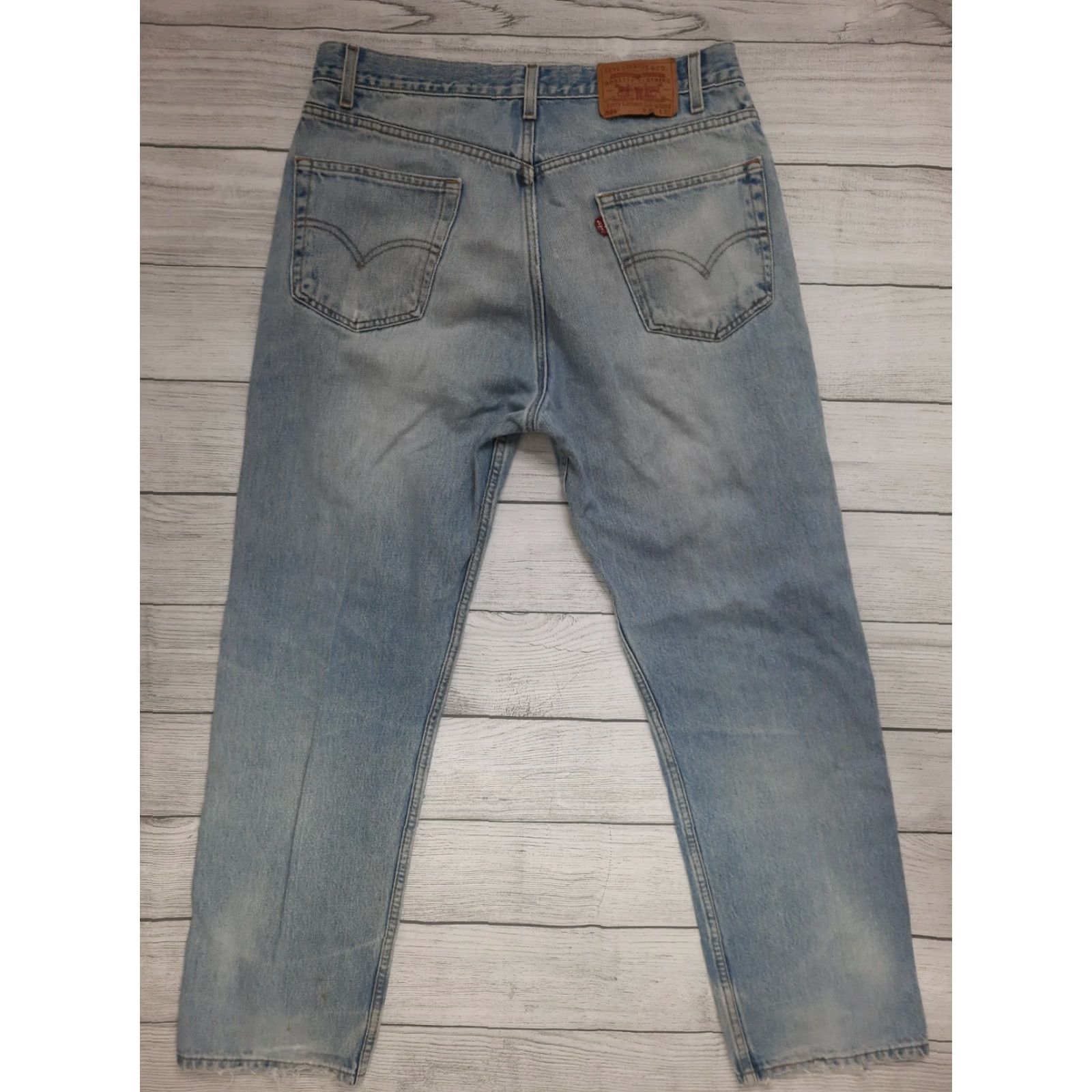 Levi's VINTAGE Levi's 505 Jeans Men Regular Levi's 500 Series Straight Blue Distressed 36x30 Wide Rise 12 Inseam 30 Zip Pocket Denim Cotton City USA Western Size US 36 / EU 52 - 2 Thumbnail