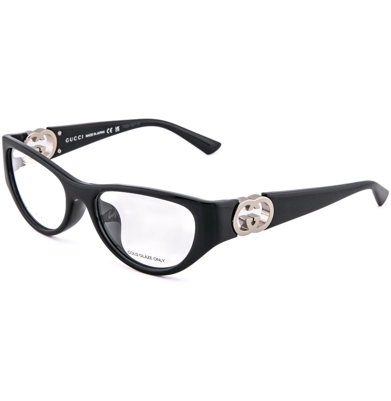 Gucci GUCCI GG1825O 1825 Black Silver Logo Unisex Eyeglasses 001 Size ONE SIZE - 4 Thumbnail